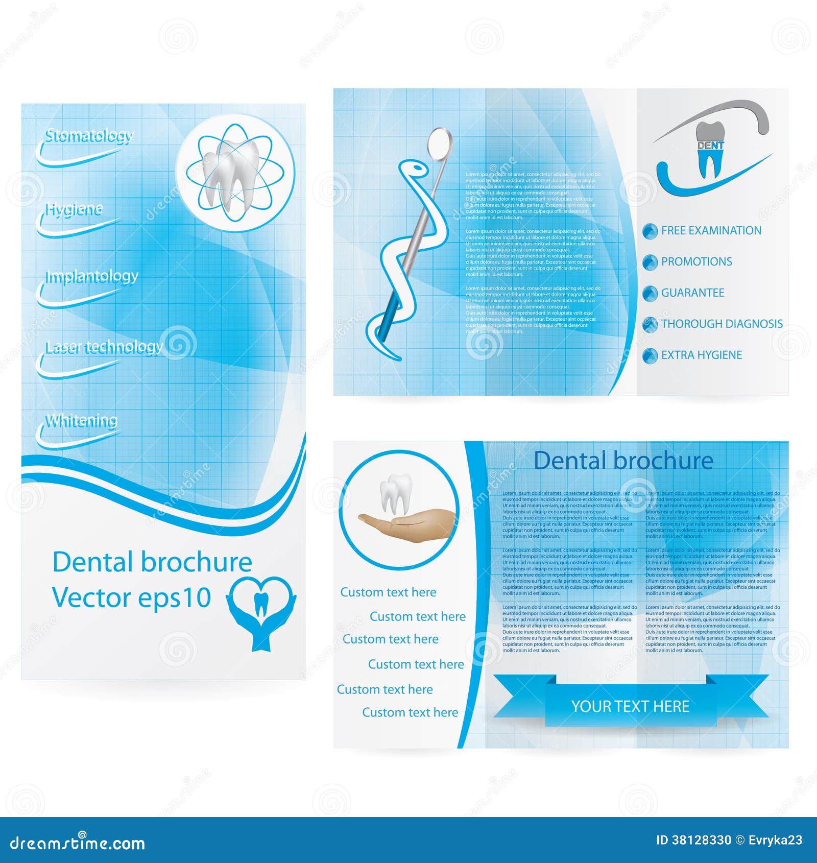 Dental Illustration Brochure Design Stock Illustration Illustration