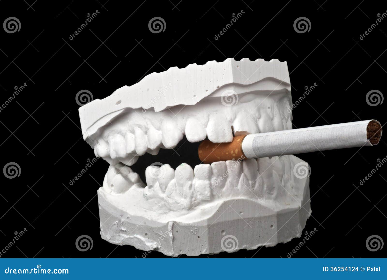 Dental Impression Chalk Model with Cigarette Stock Photo Image of