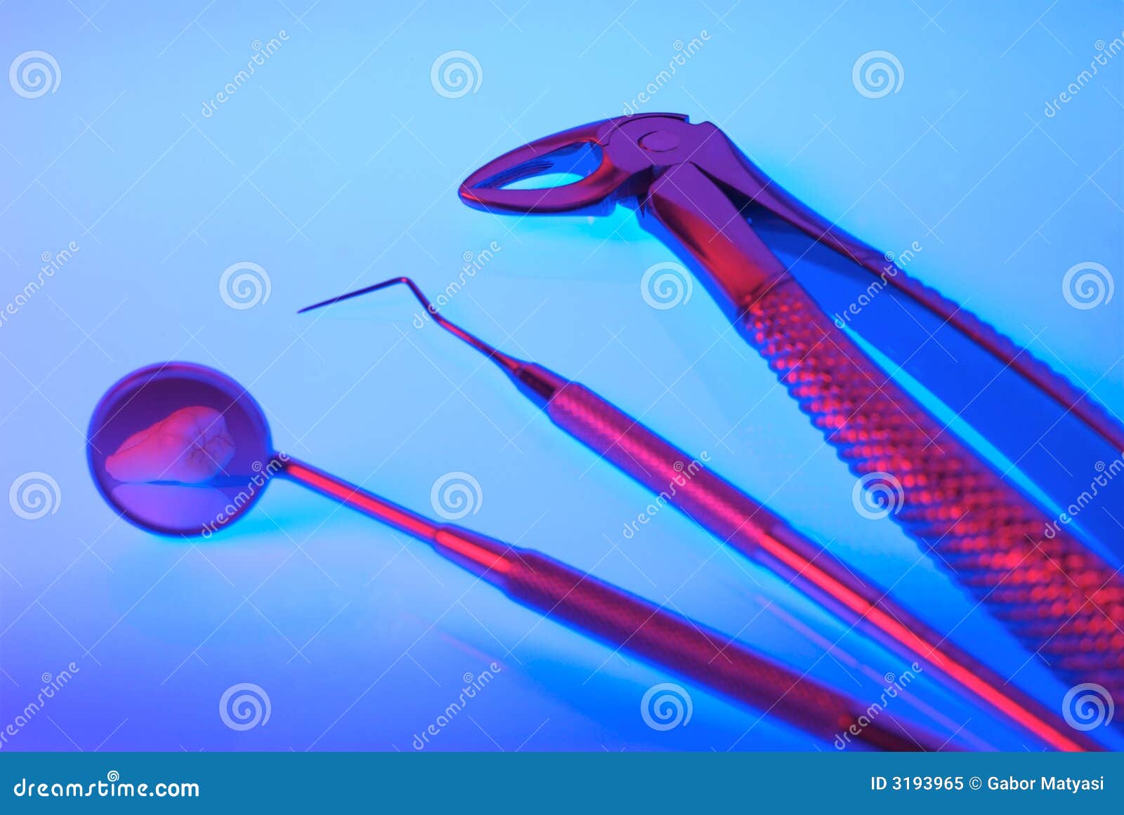 Dental Instruments with Tooth Stock Image Image of exam, care 3193965