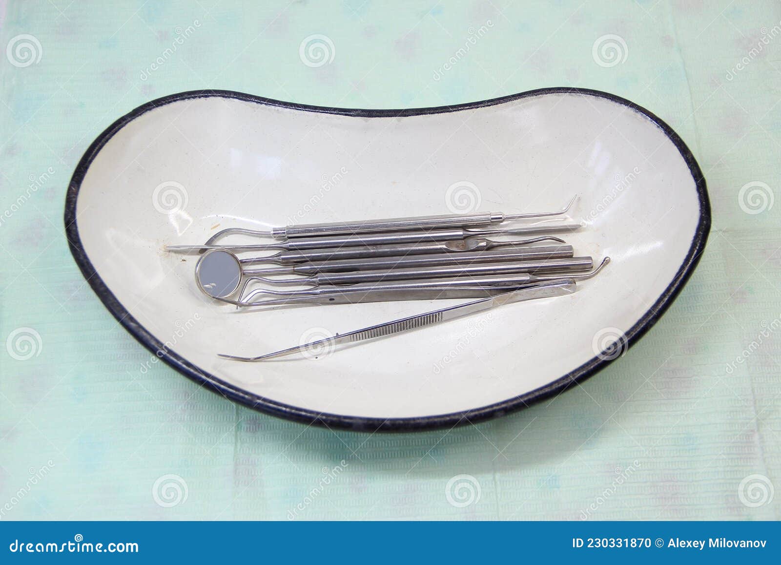 Dental Instruments in a Tray Stock Photo Image of closeup, health