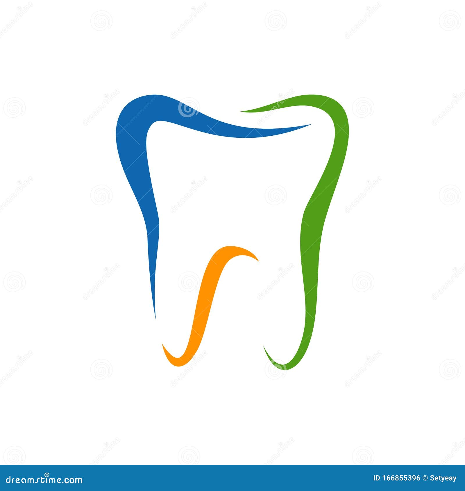 Dental Logo Design Template. Creative Dentist Logo Concept Stock Vector