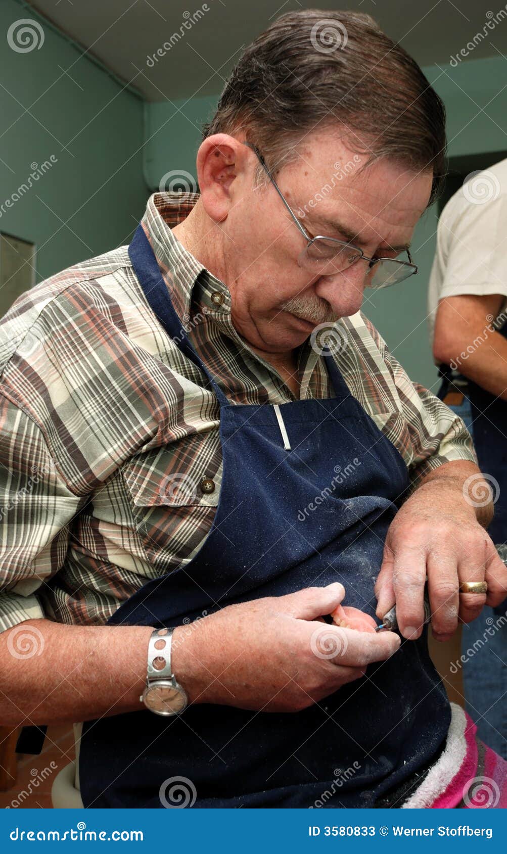 Dental Mechanic stock image. Image of shaping, cast, false 3580833