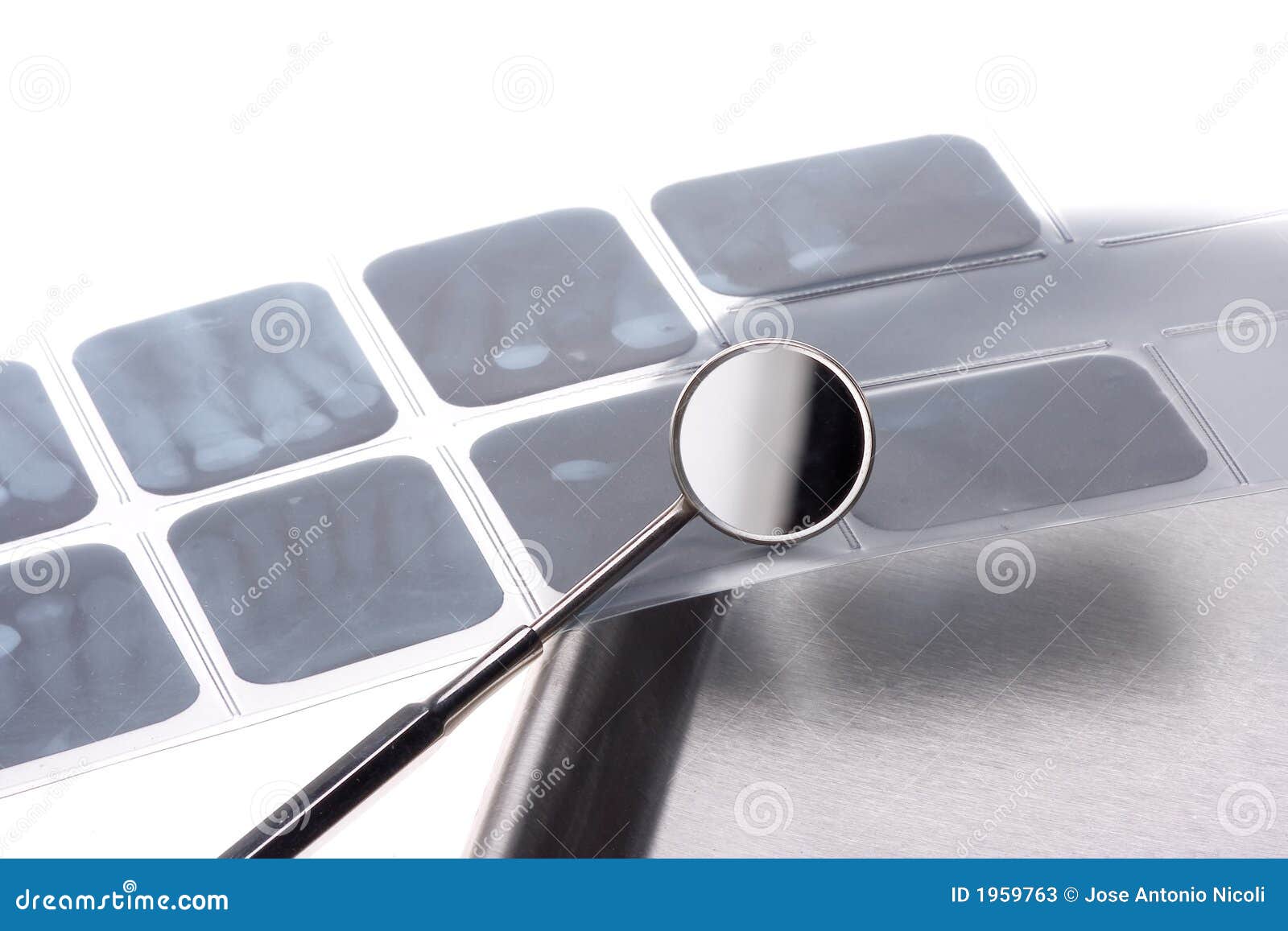 Dental mirror and xray stock image. Image of white, dental 1959763