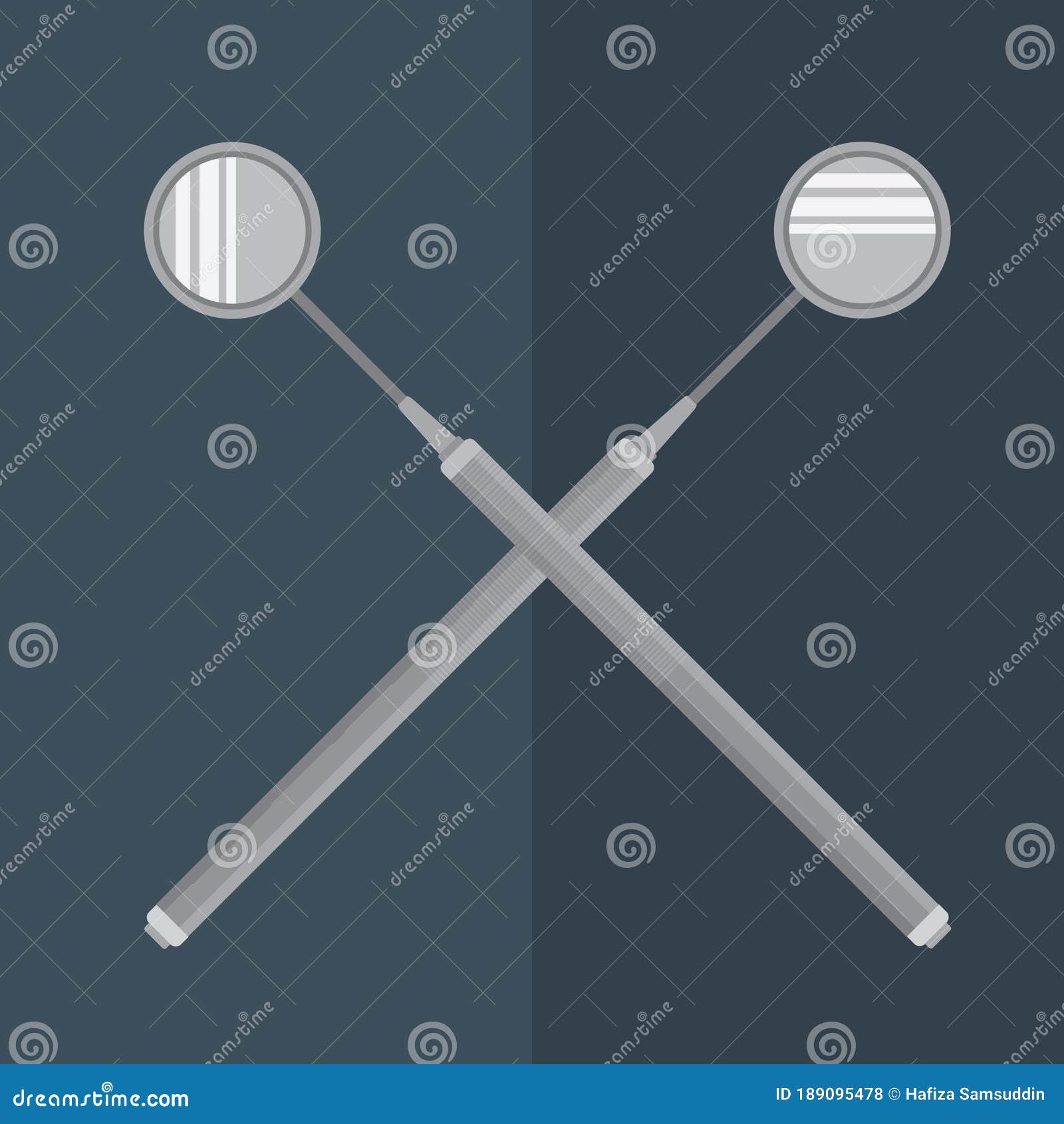 Dental Mirror. Vector Illustration Decorative Design Stock Vector Illustration of mirror