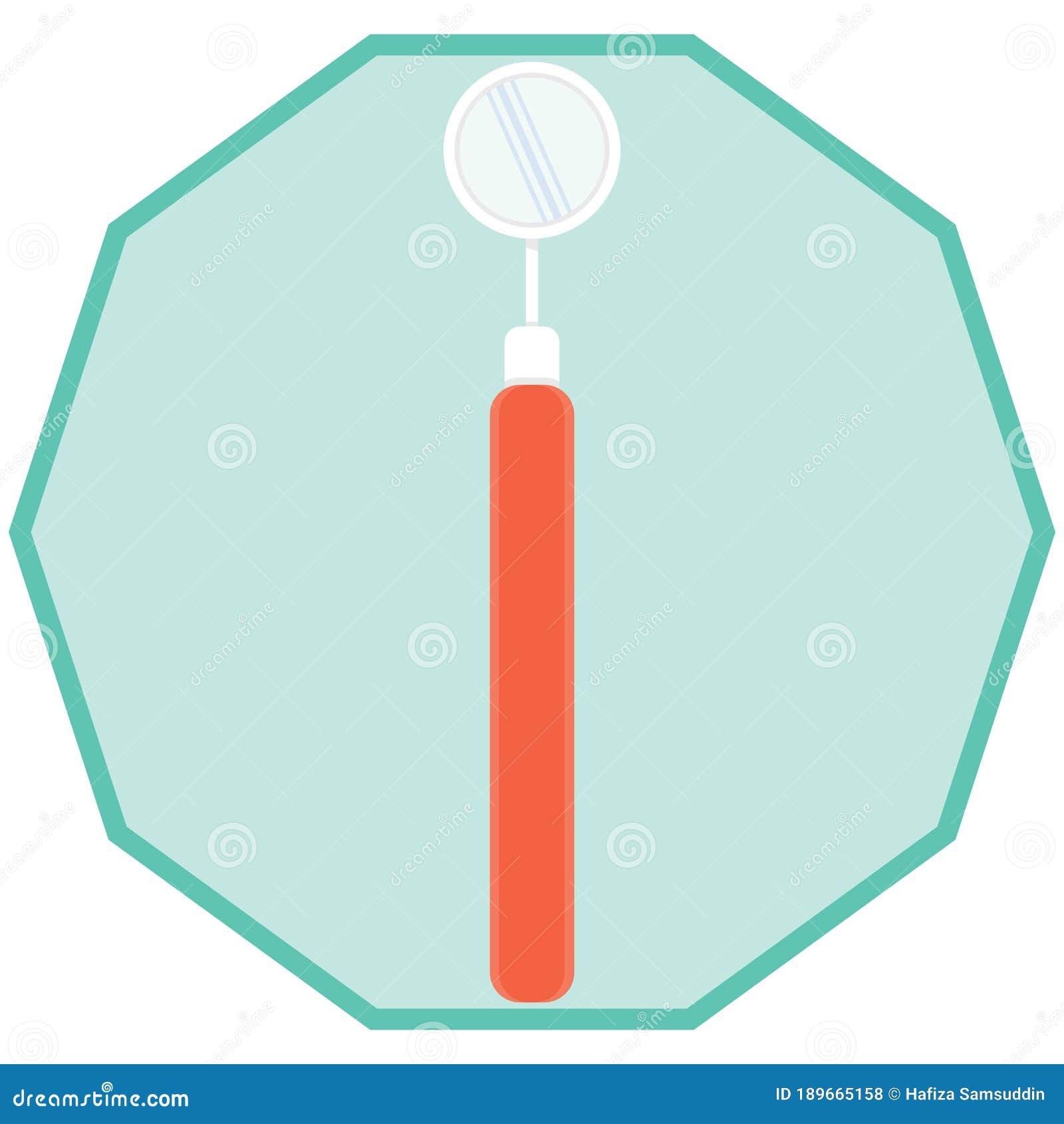 Dental Mirror. Vector Illustration Decorative Design Stock Vector Illustration of human, teeth