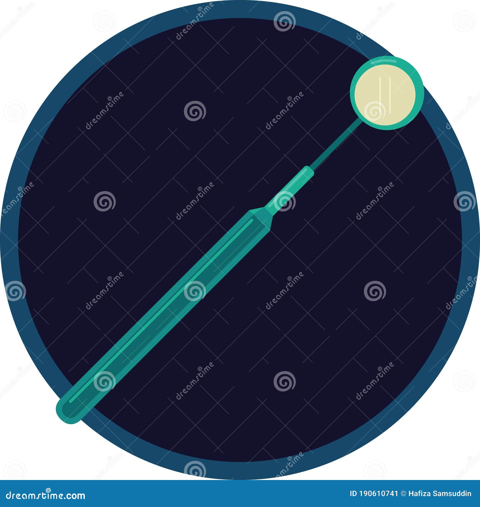 Dental Mirror. Vector Illustration Decorative Design Stock Vector Illustration of icon, person