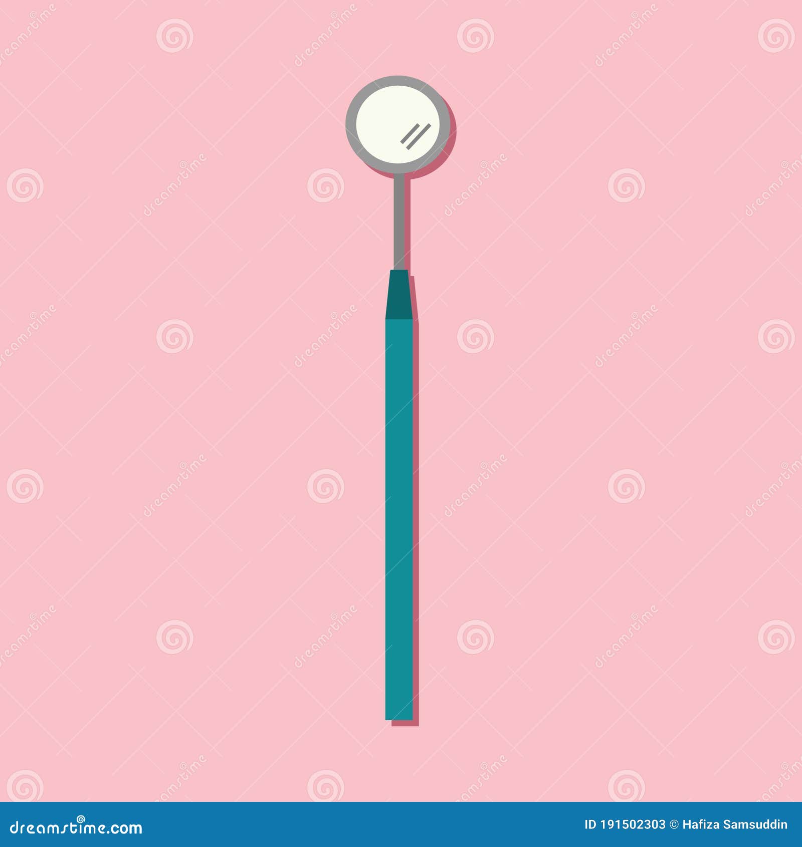 Dental Mirror. Vector Illustration Decorative Design Stock Vector Illustration of tool, mirror