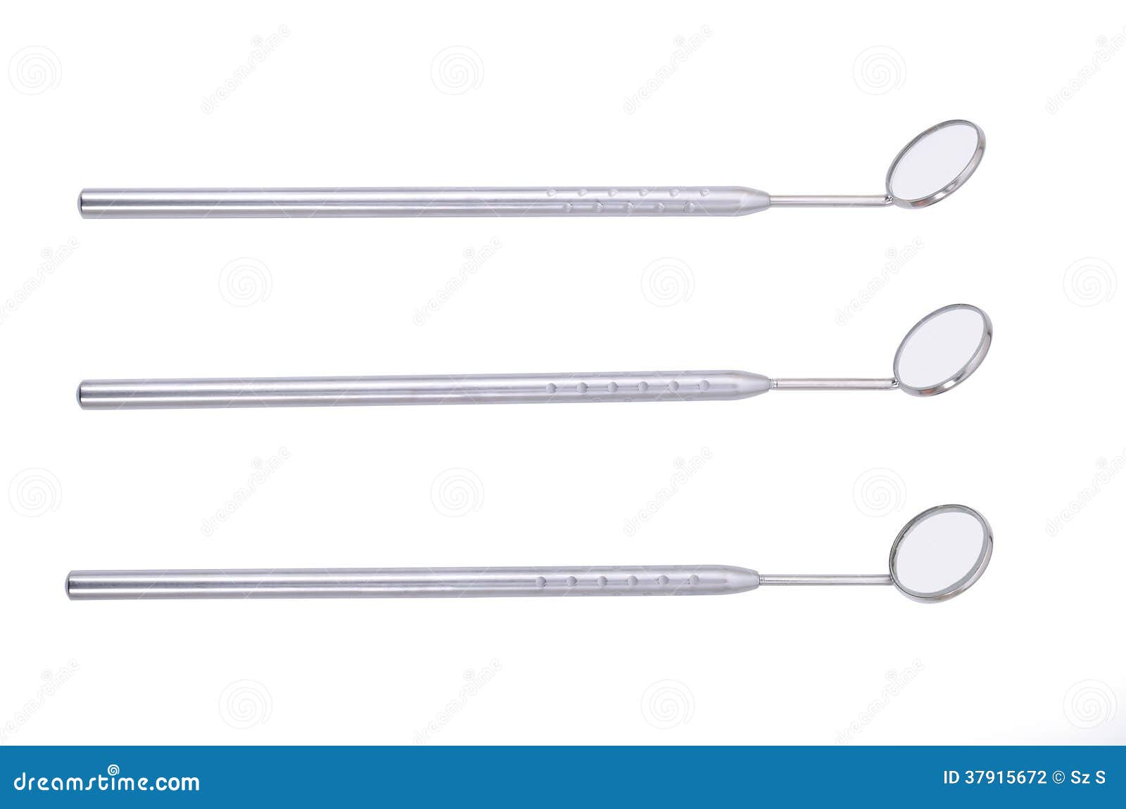 Dental mirror on white stock photo. Image of inspection 37915672