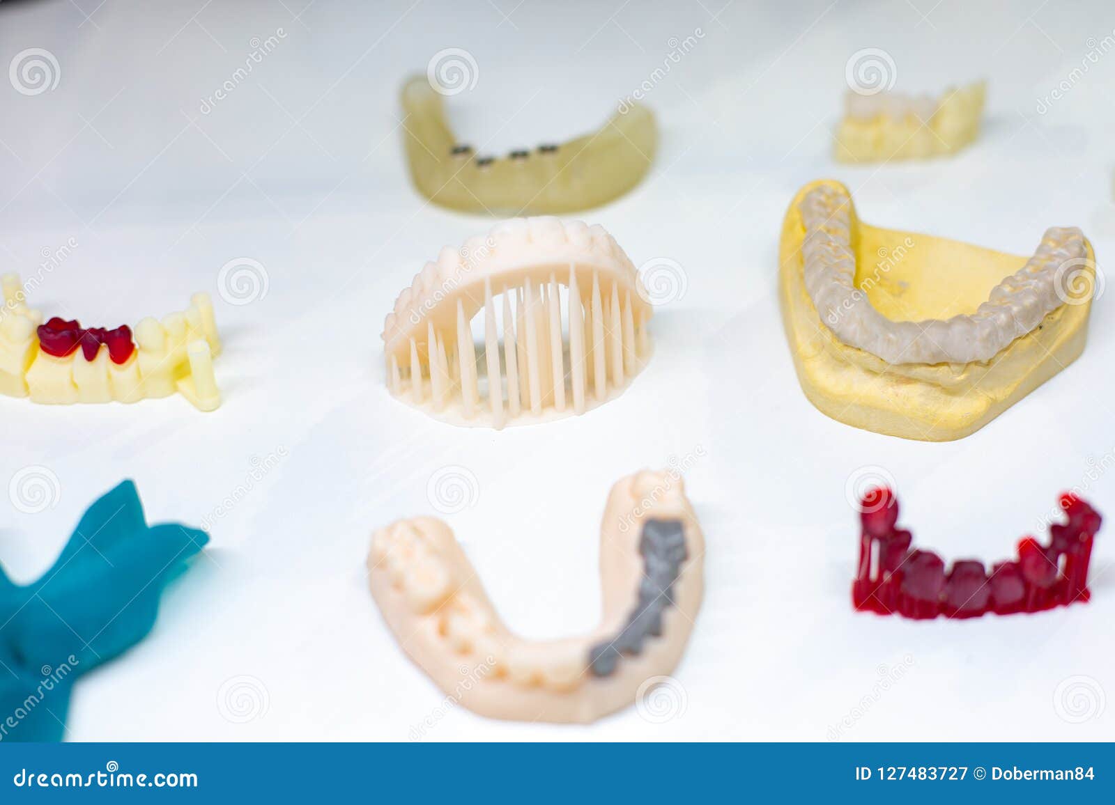 Dental Orthodontic Tools. Multicolored Device for Making a Molded