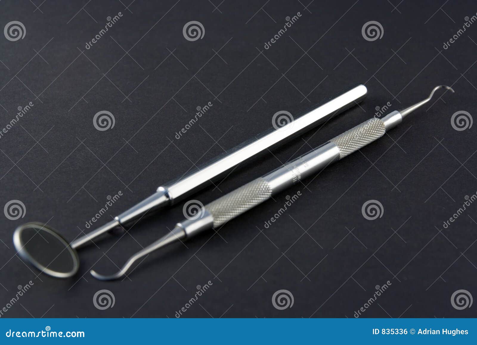 Dental pick and mirror stock photo. Image of pick, brush 835336