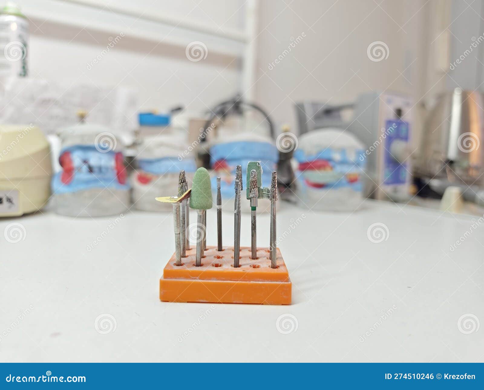 Dental Plaster Models with Denture Analogs in the Dental Laboratory