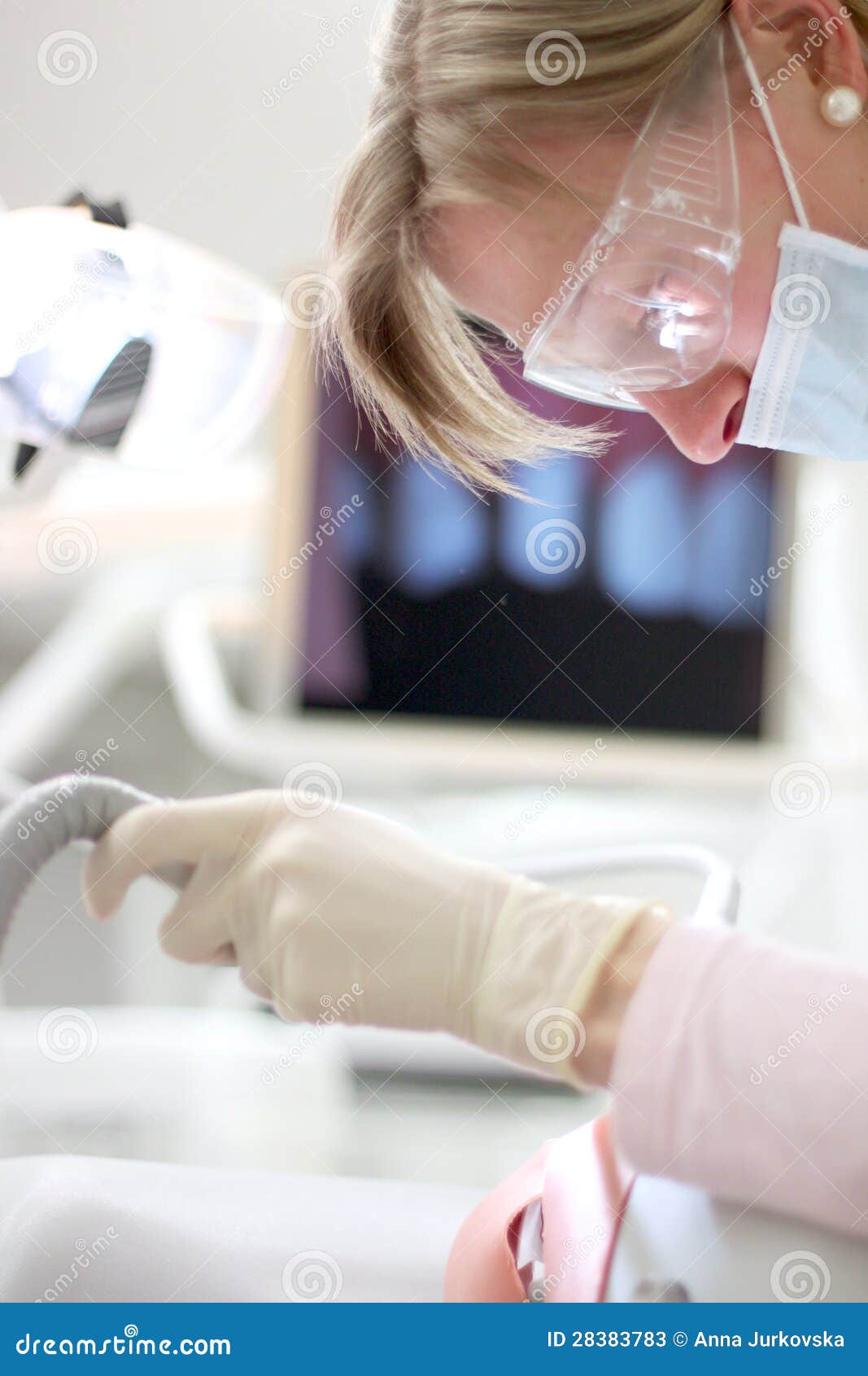 Dental Student Drilling at Practice Stock Image Image of dentistry