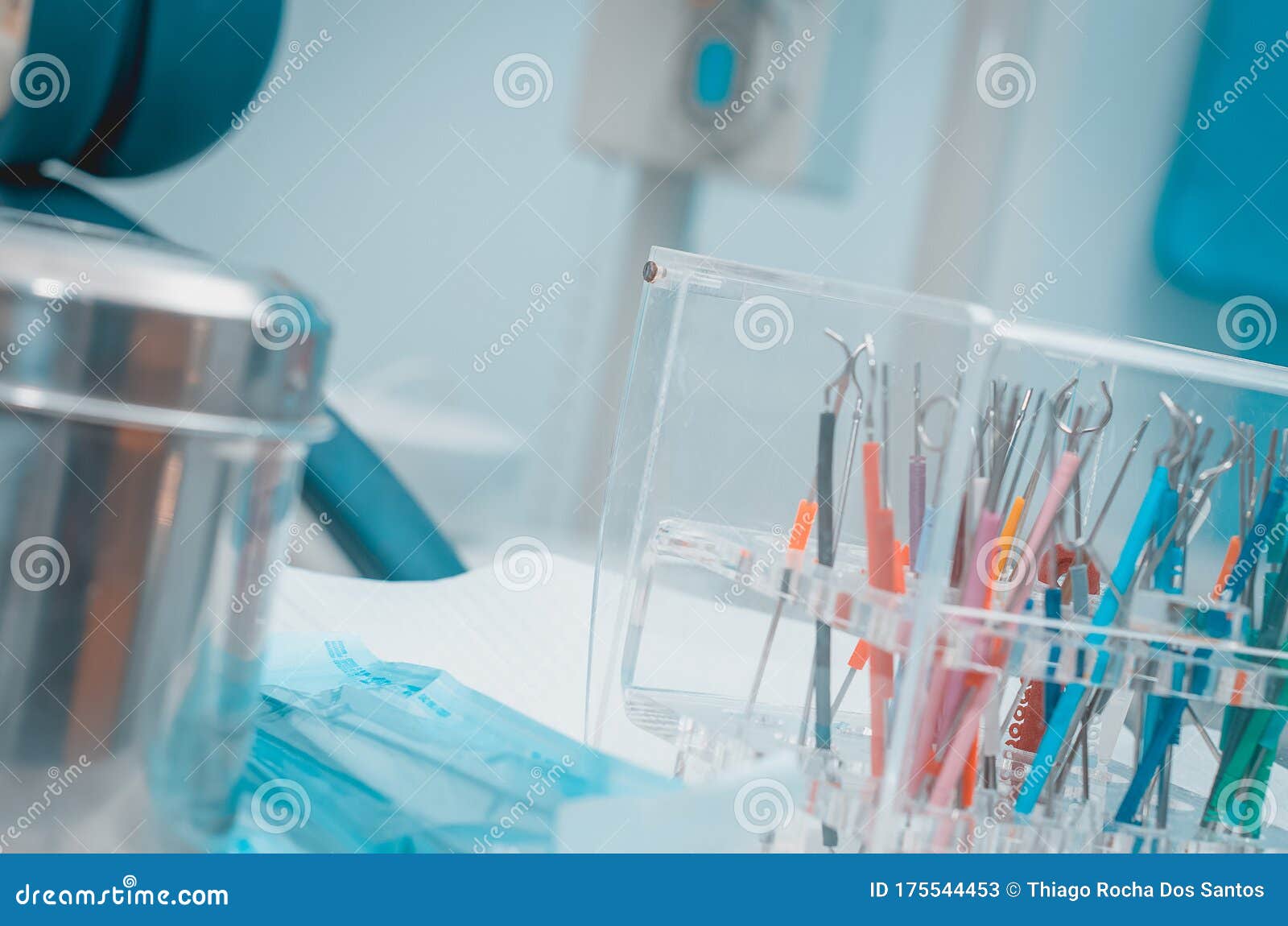 Dental Surgery and Surgical Instruments in Dental Clinic Stock Image