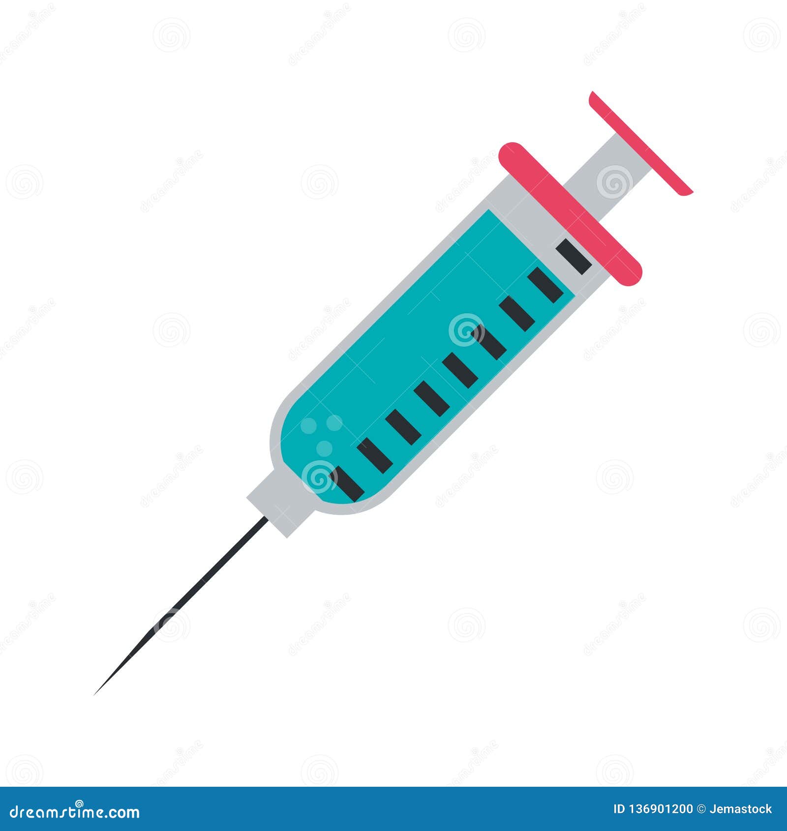 Dental syringe symbol stock vector. Illustration of clinic 136901200