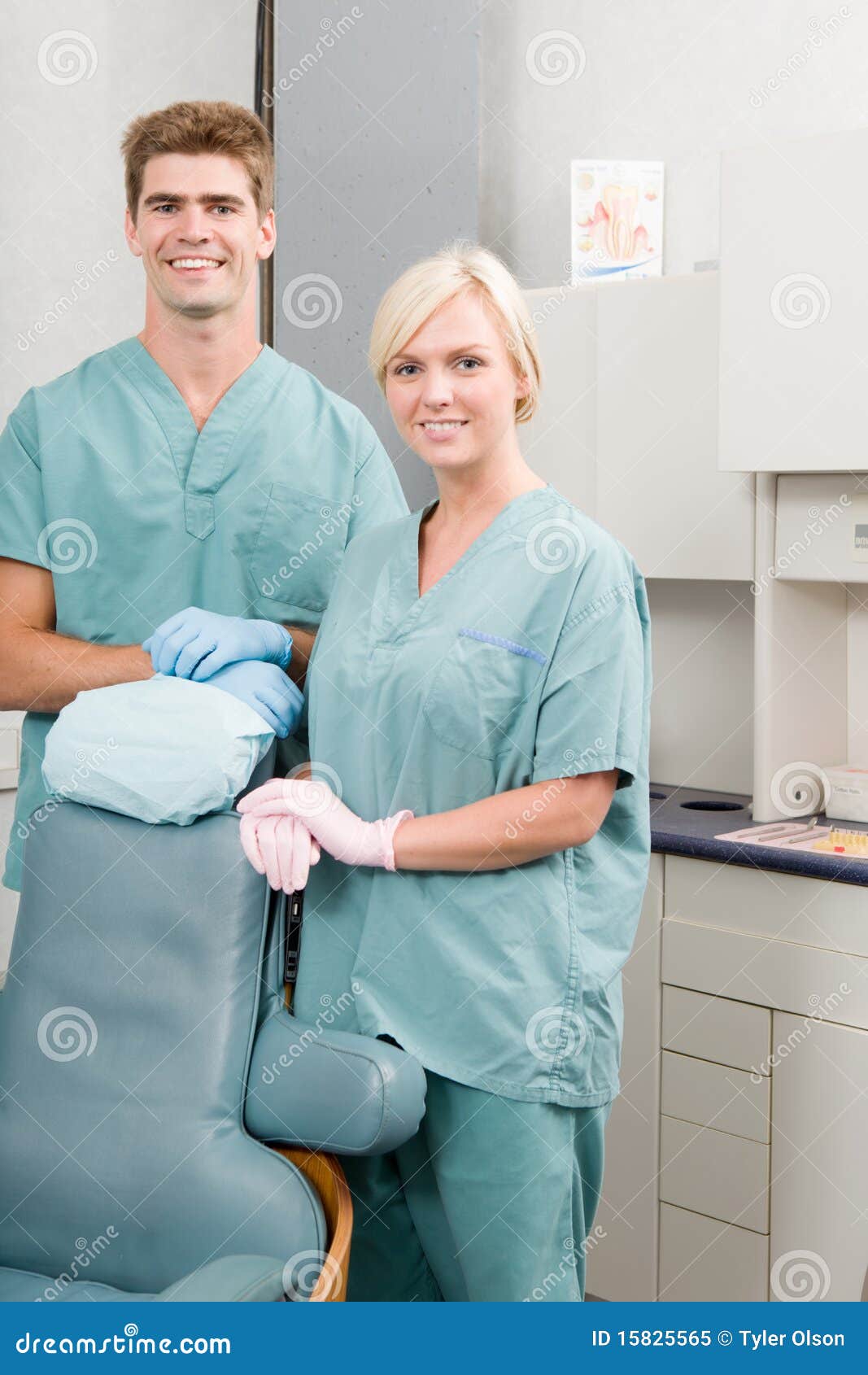 Dental Team stock image. Image of nurse, dental, female 15825565
