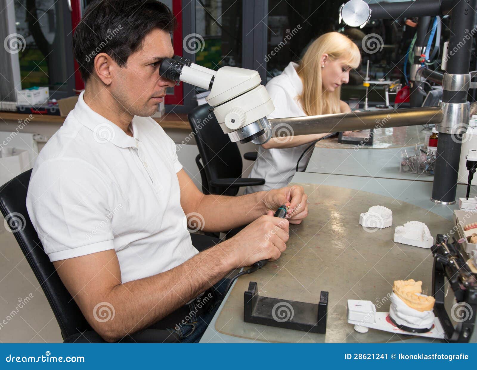 Dental Technician Polishing Gold Tooth Stock Image Image of bridge, medical 28621241