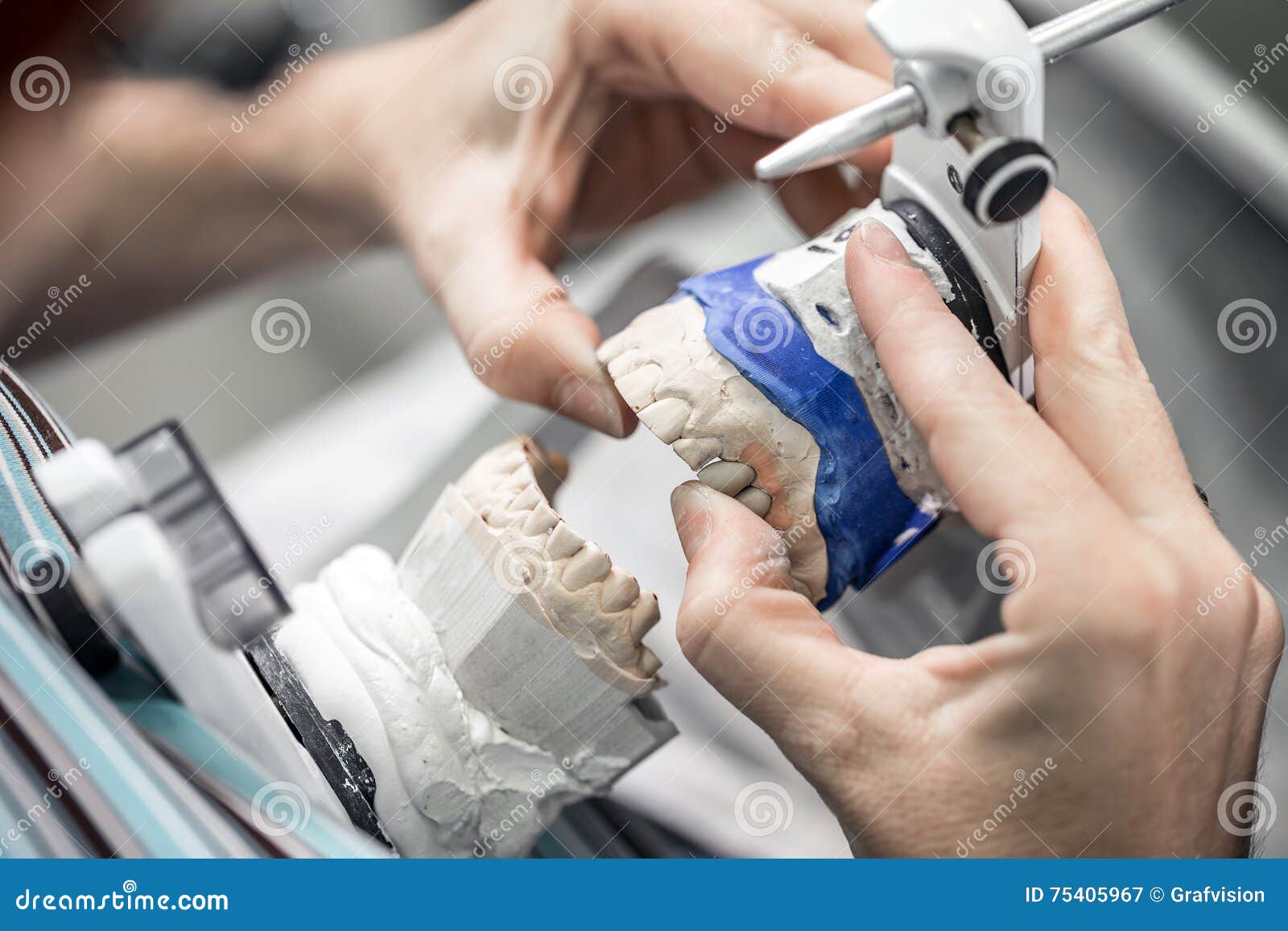 Dental technician working stock image. Image of dentist 75405967