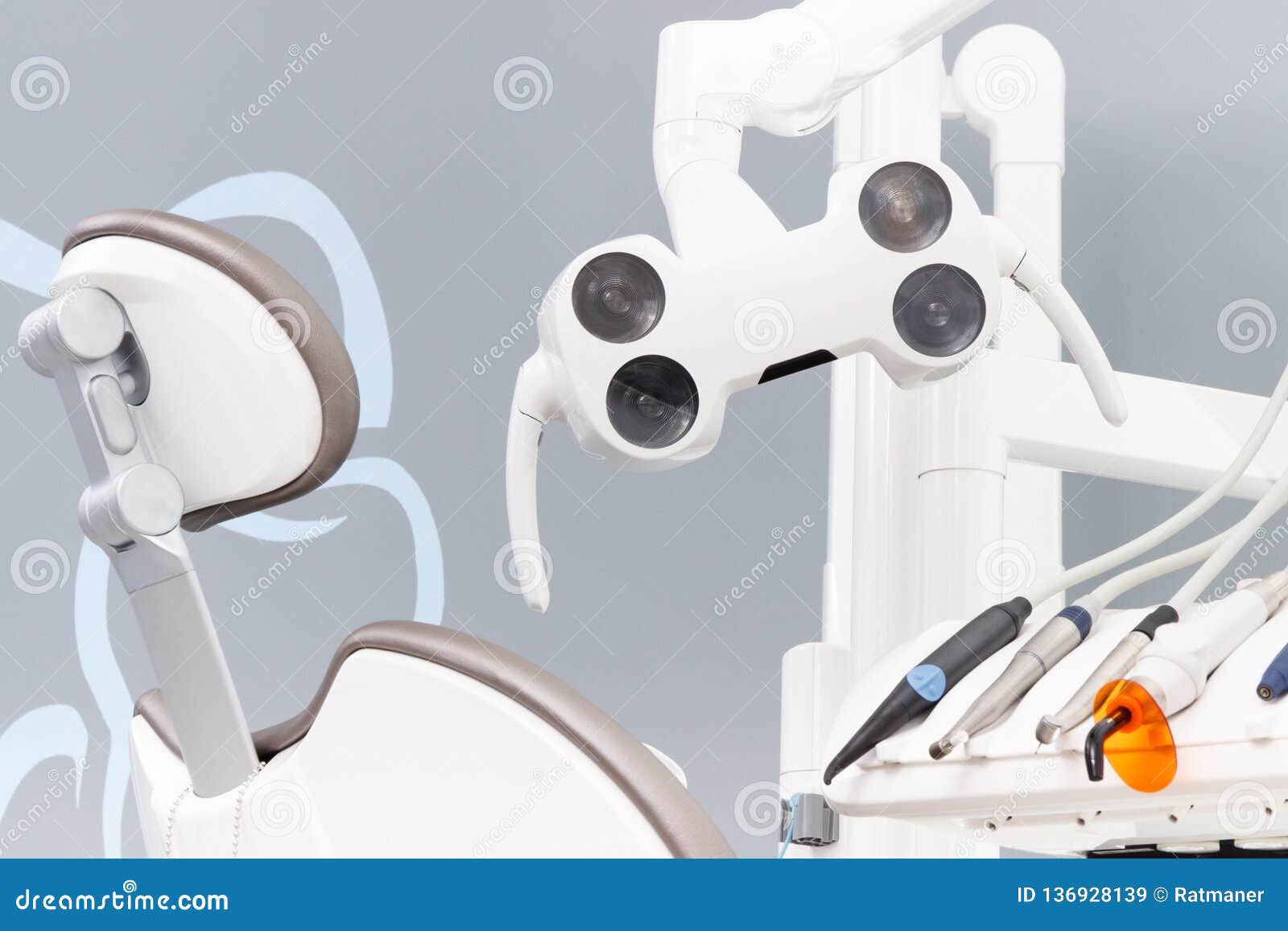 Dental Tools and Accessories Used by Dentists in Office Stock Image