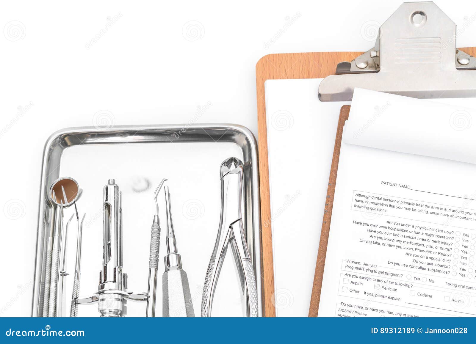 Dental Tools Chart