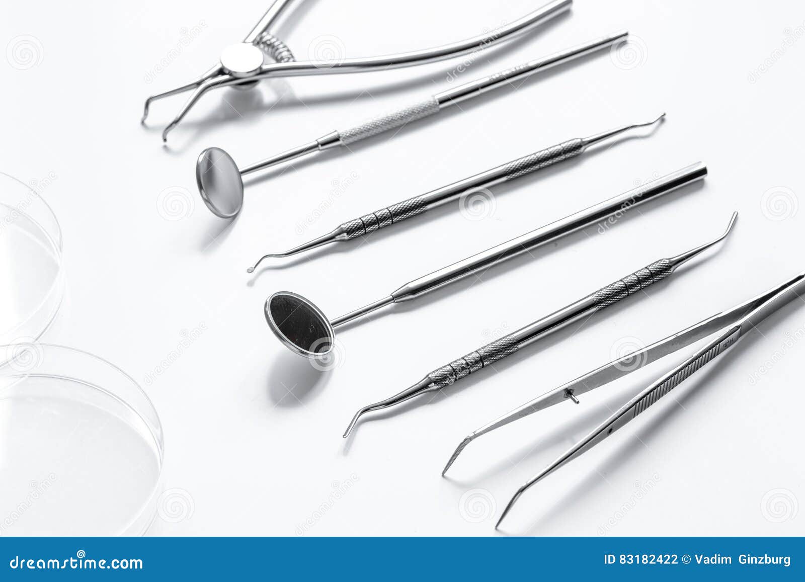 Dental Tools on White Background Close Up Stock Photo Image of care