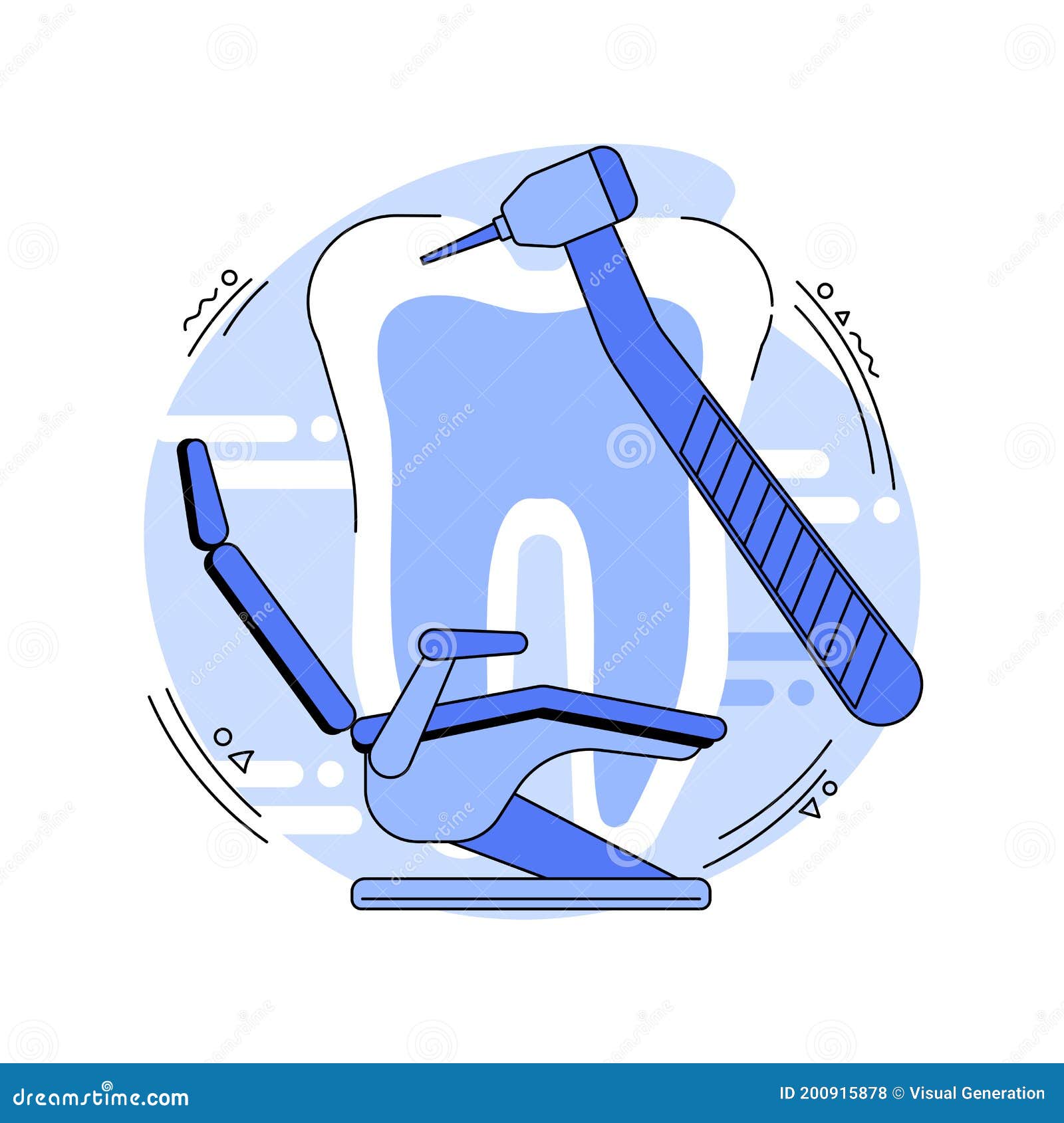 Dental Treatment Abstract Concept Vector Illustration. Stock Vector