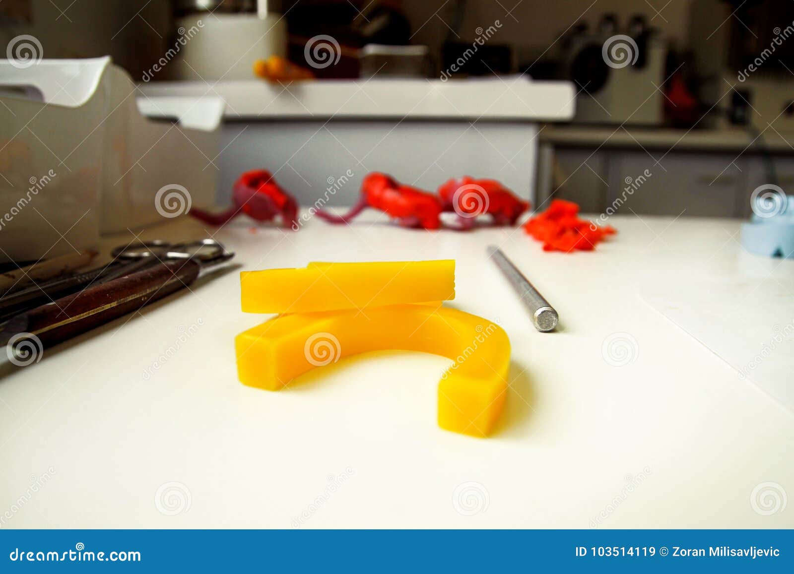 Dental wax and dental lab stock image. Image of impression 103514119