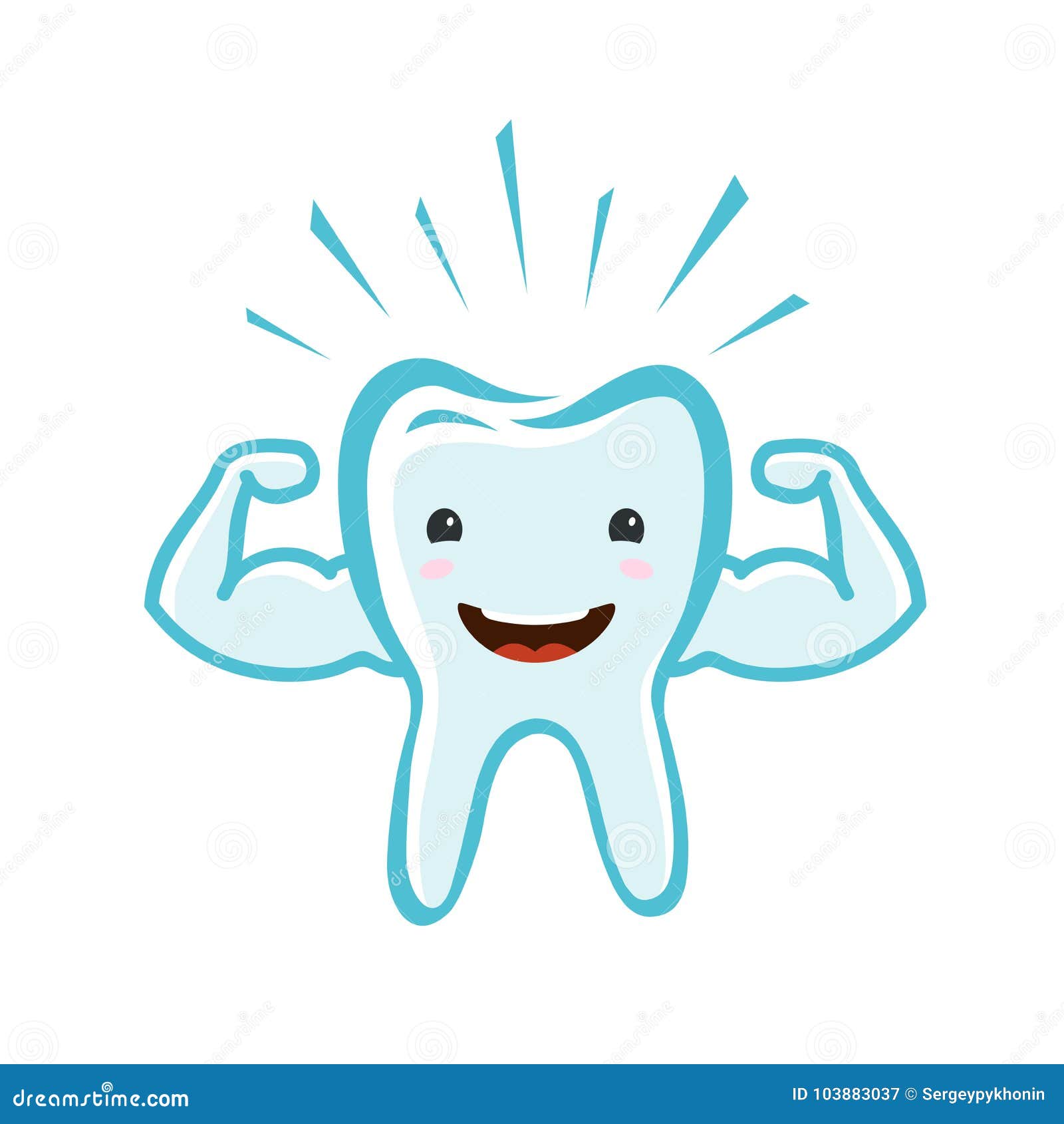 Dente Saudável Feliz Clínica Dental, Conceito Da Odontologia Ilustração Do  Vetor Dos Desenhos Animados Ilustração do Vetor - Ilustração de forte,  bandeira: 103883037