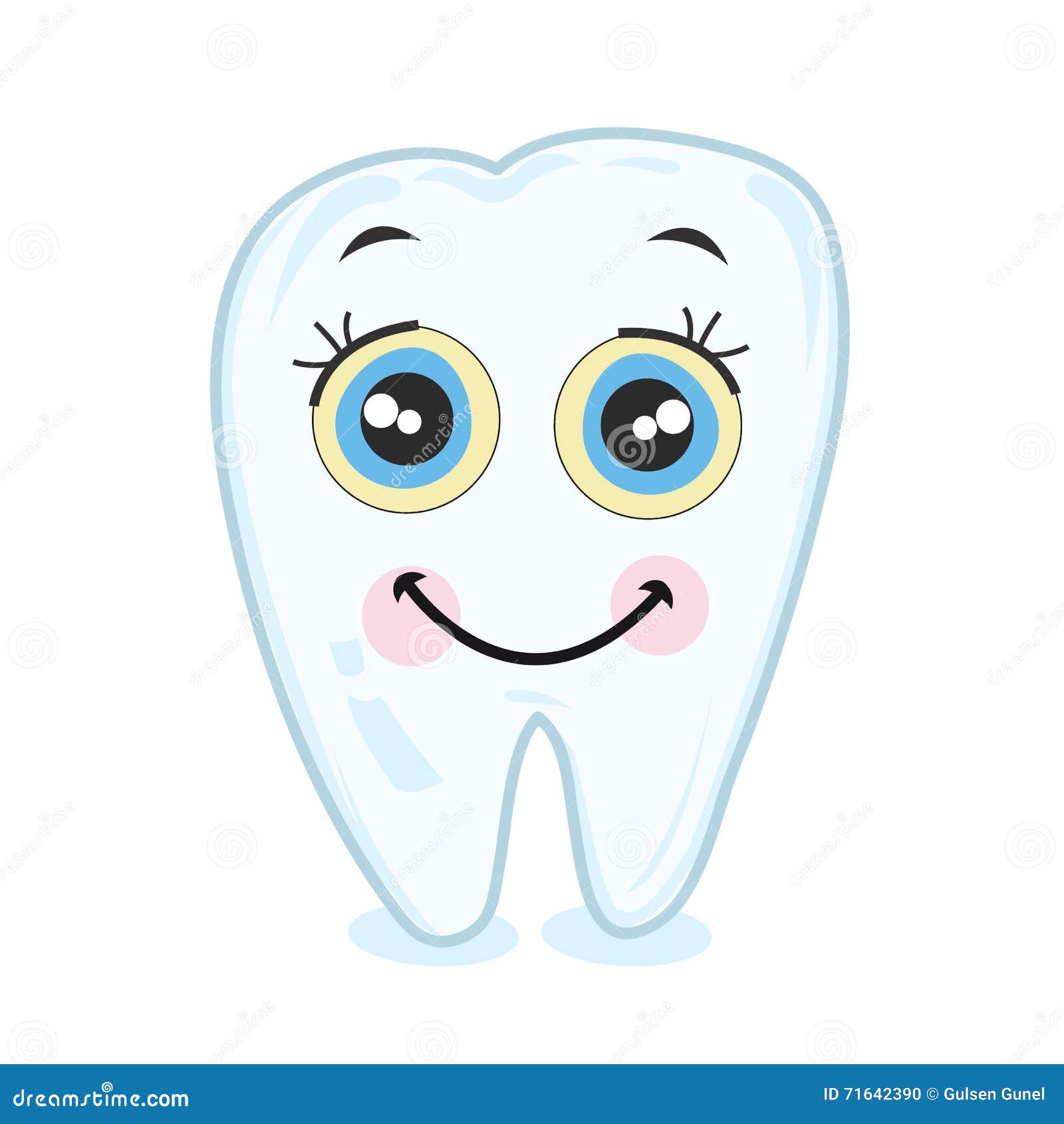 Dentes De Sorriso Vetor Bonito Do Dente Ilustração do Vetor