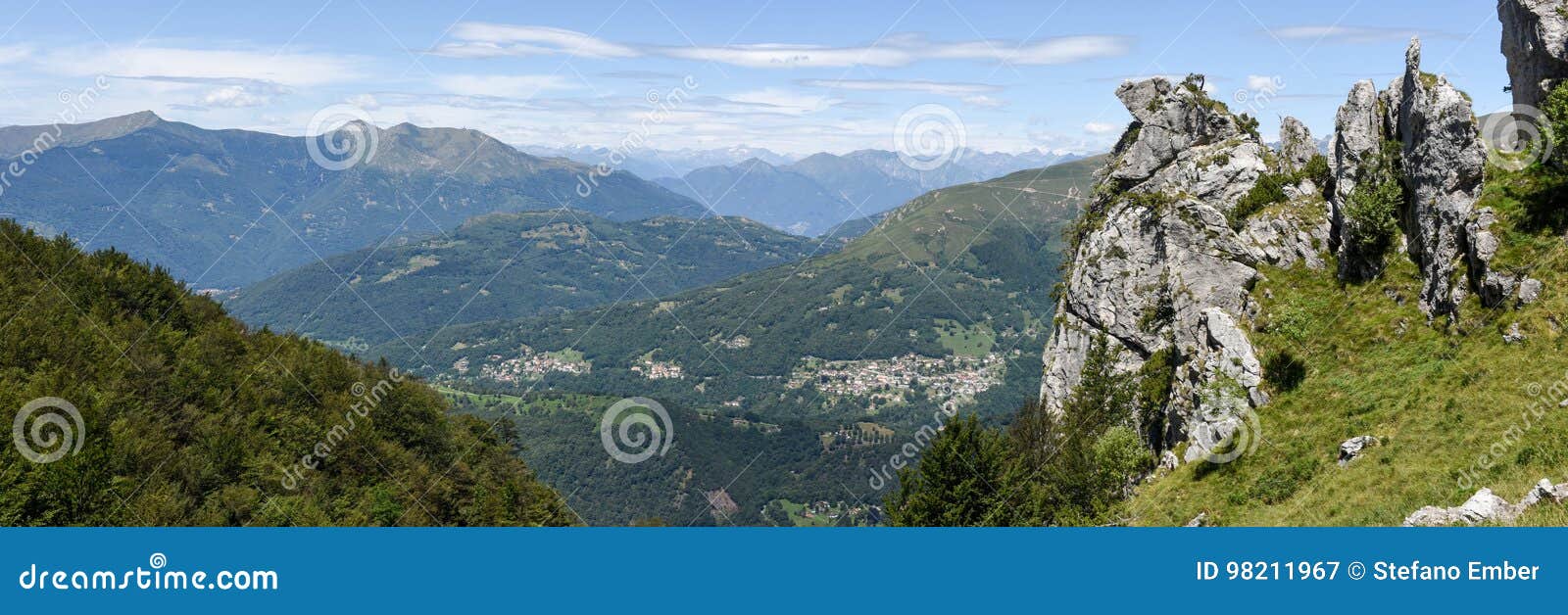 denti della vecchia mountain over lugano on switzerland