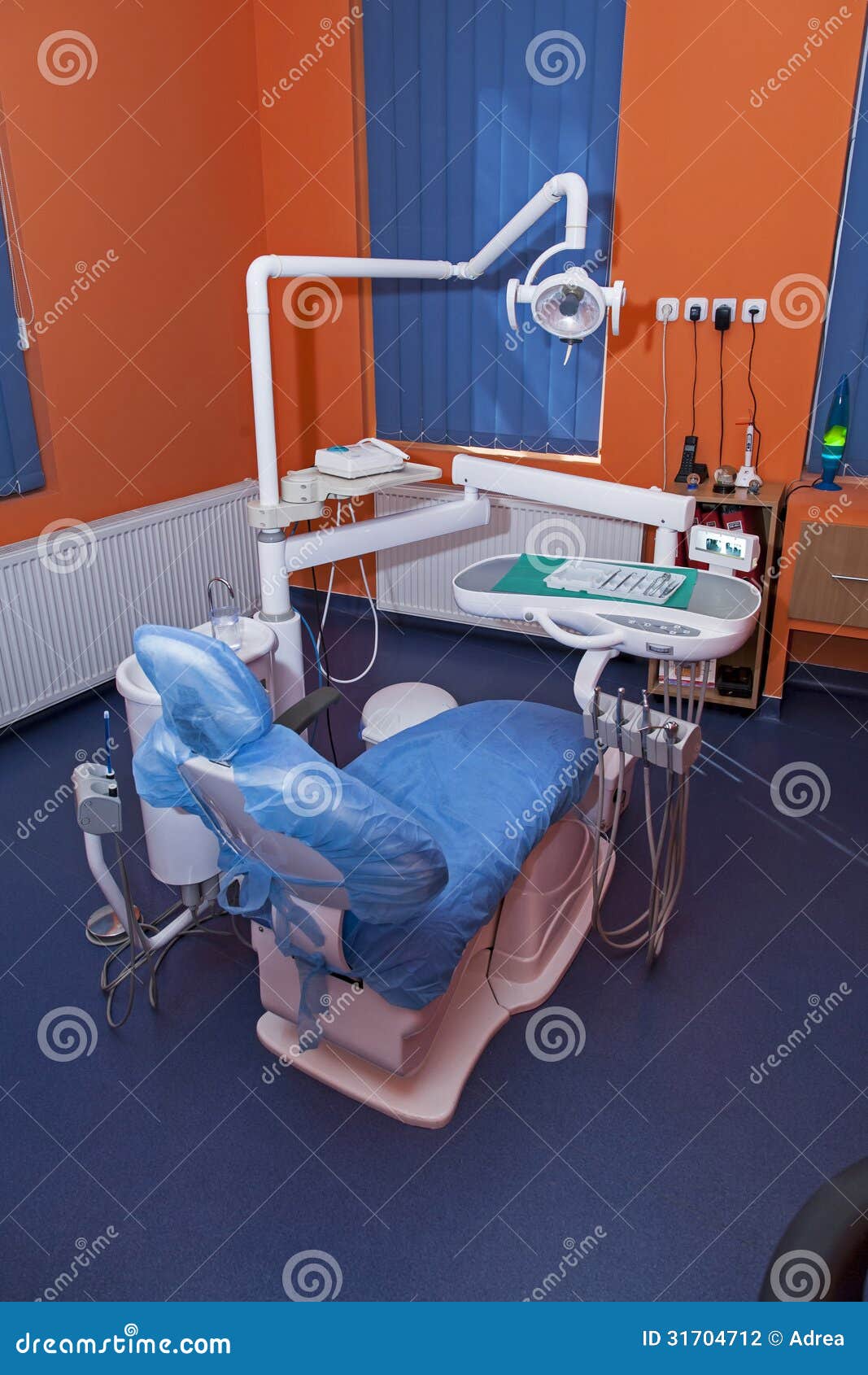 Dentist Chair Prepared for a New Patient Stock Photo Image of