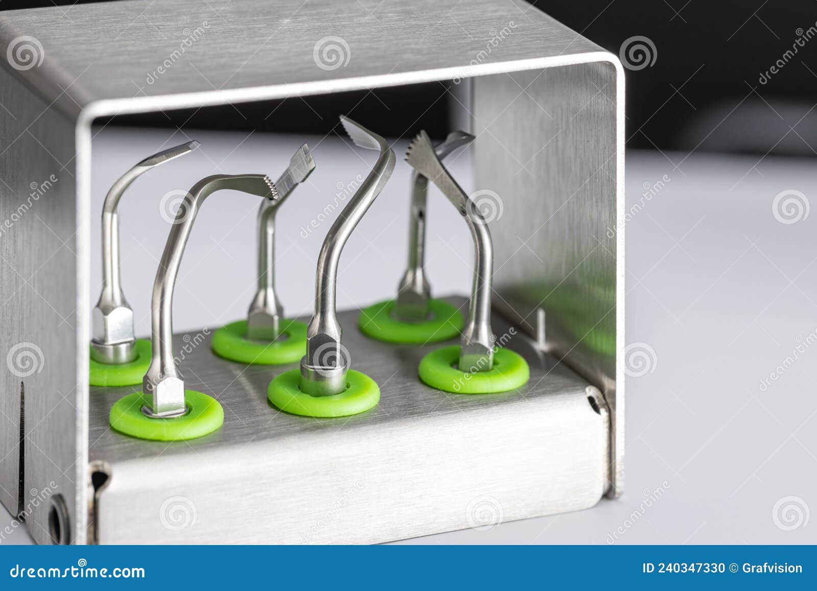 Dentist chisels tools stock photo. Image of instrument 240347330