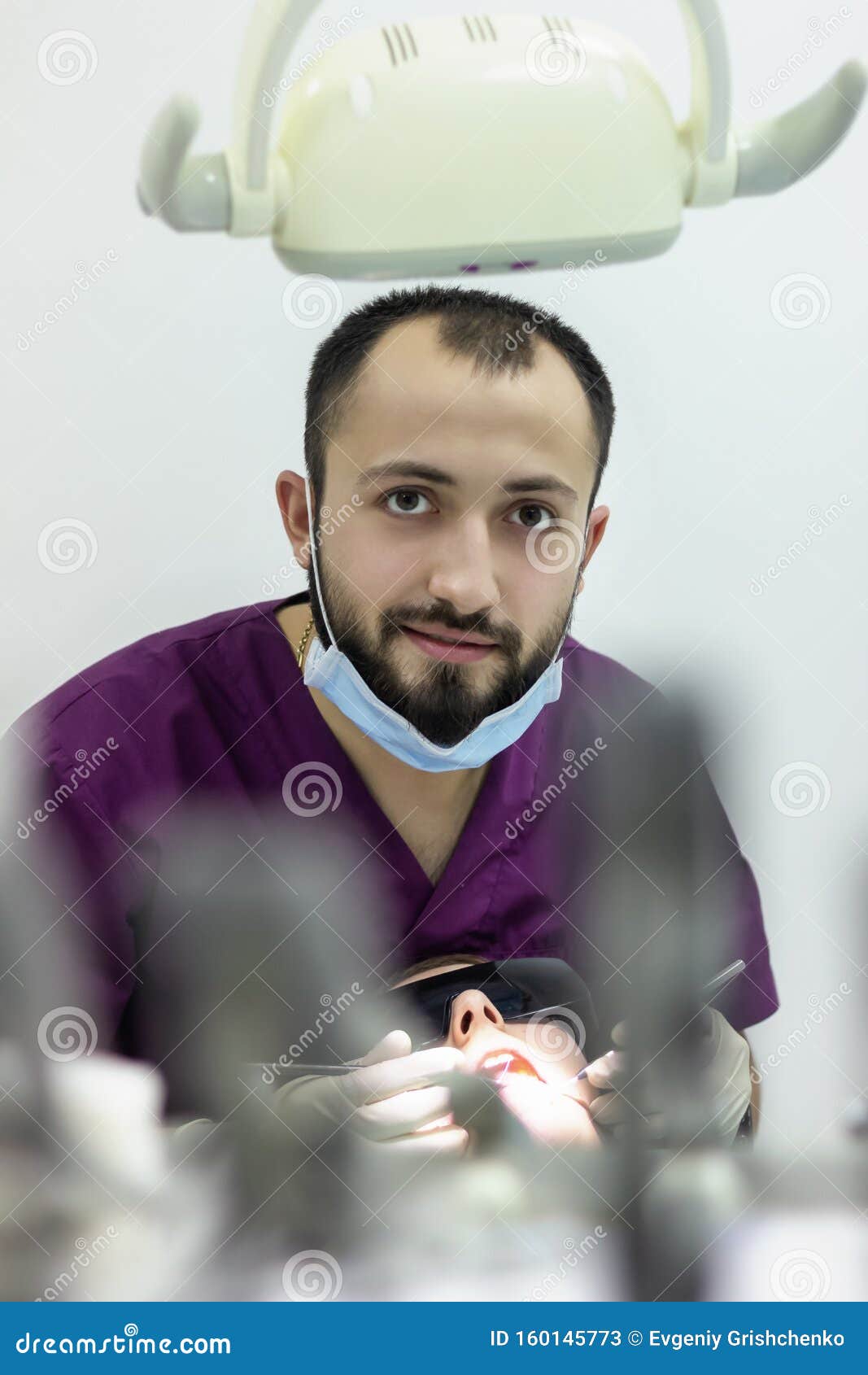 Dentist Doctor Works Tools Equipment Automatic Medicine Instrument Stock Image Image of