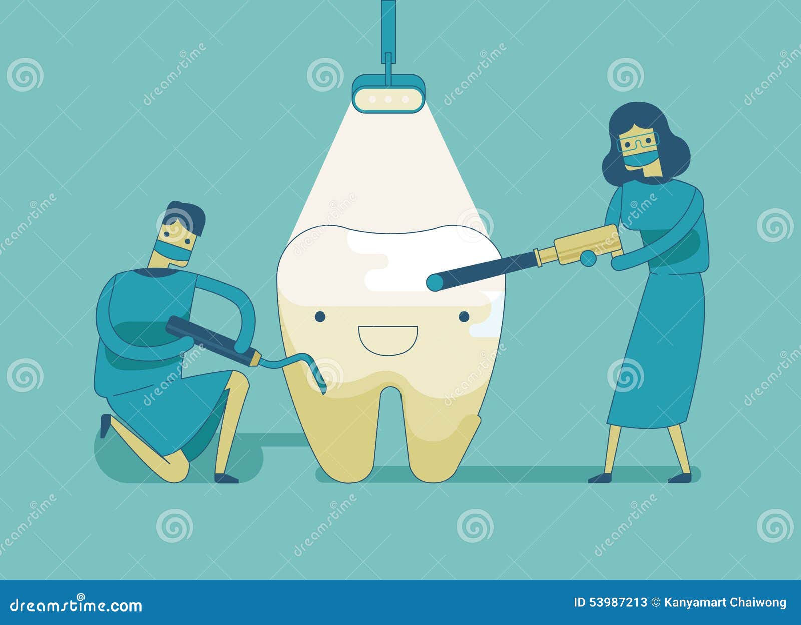 Dental Treatment Vector Diagram Education Medical Anatomy Poster