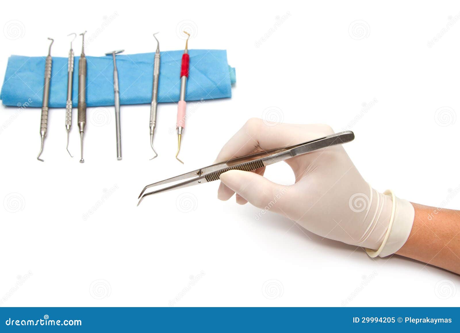 Dentist Hand and Dental Tool Stock Image Image of medical, hygiene