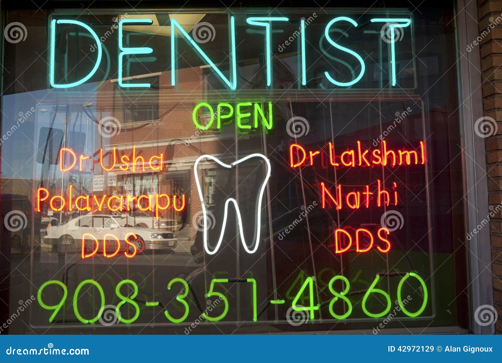 Dentist, Jersey editorial stock image. Image of neon 42972129