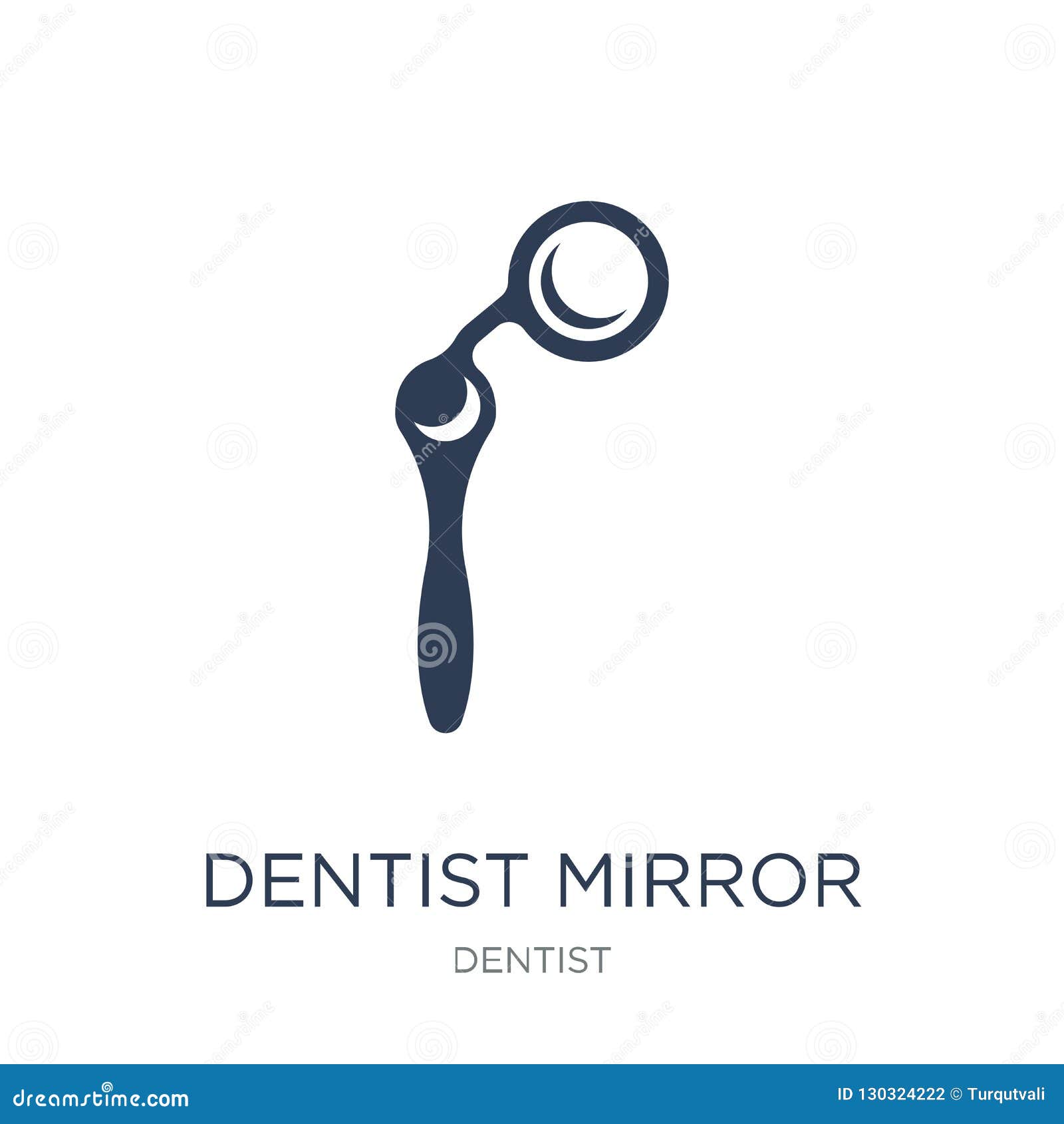 Dentist Mirror Icon. Trendy Flat Vector Dentist Mirror Icon on W Stock Vector Illustration of