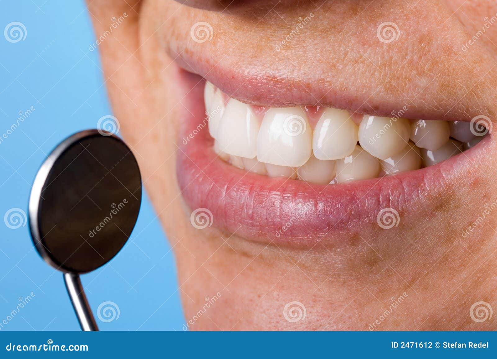 Dentist Mirror and teeth stock photo. Image of mouth, help 2471612