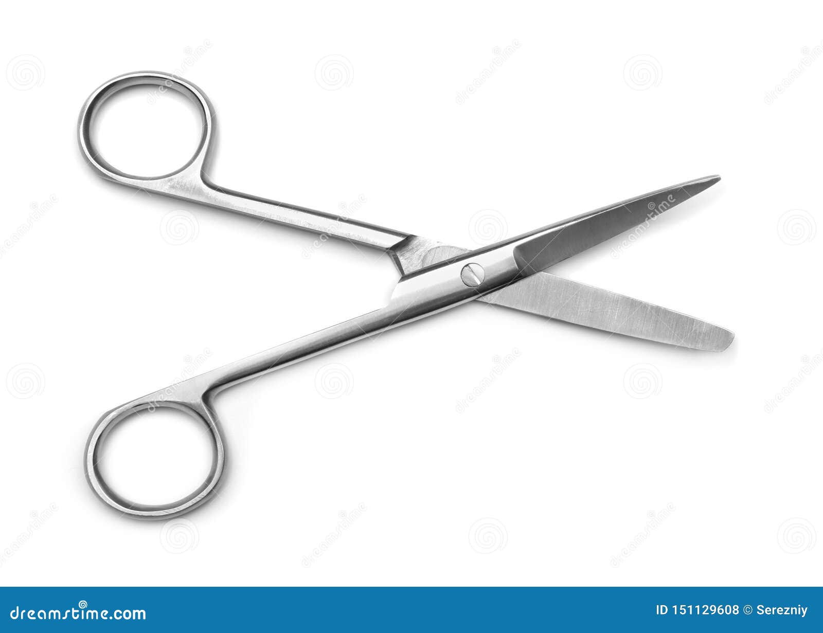 Dentist S Scissors on White Background Stock Photo - Image of steel ...