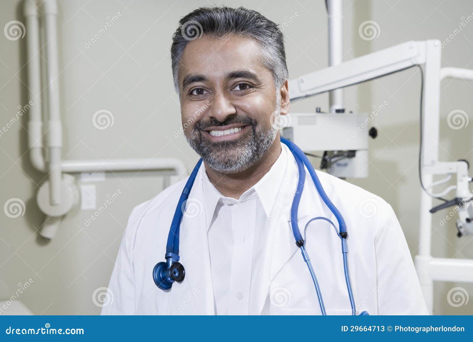 Dentist With Stethoscope In Clinic Stock Image Image of clinic