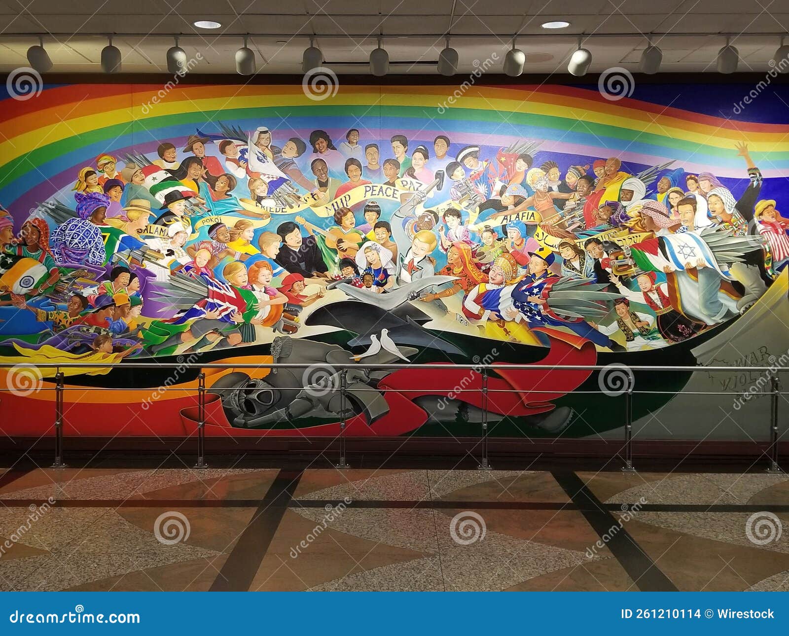 Denver Airport Murals in the Basement Editorial Stock Image Image of