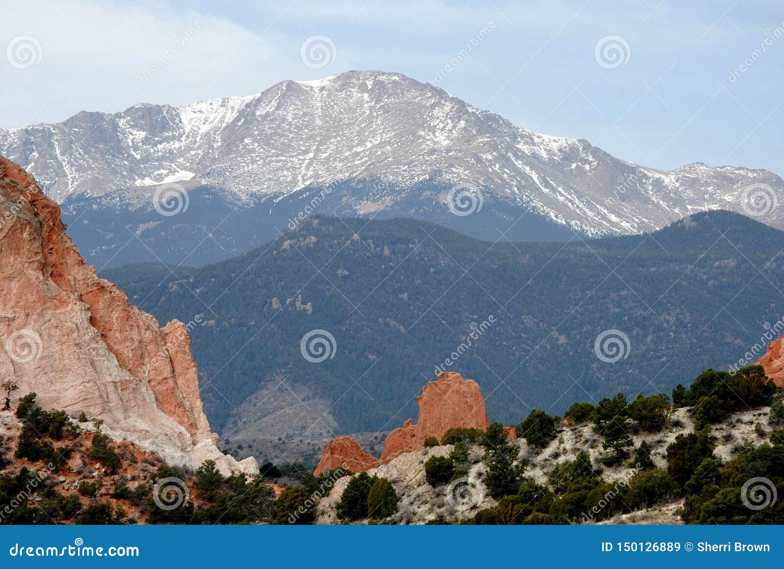 Denver Colorado Mountains Pikes Peak Stock Image Image Of Gods