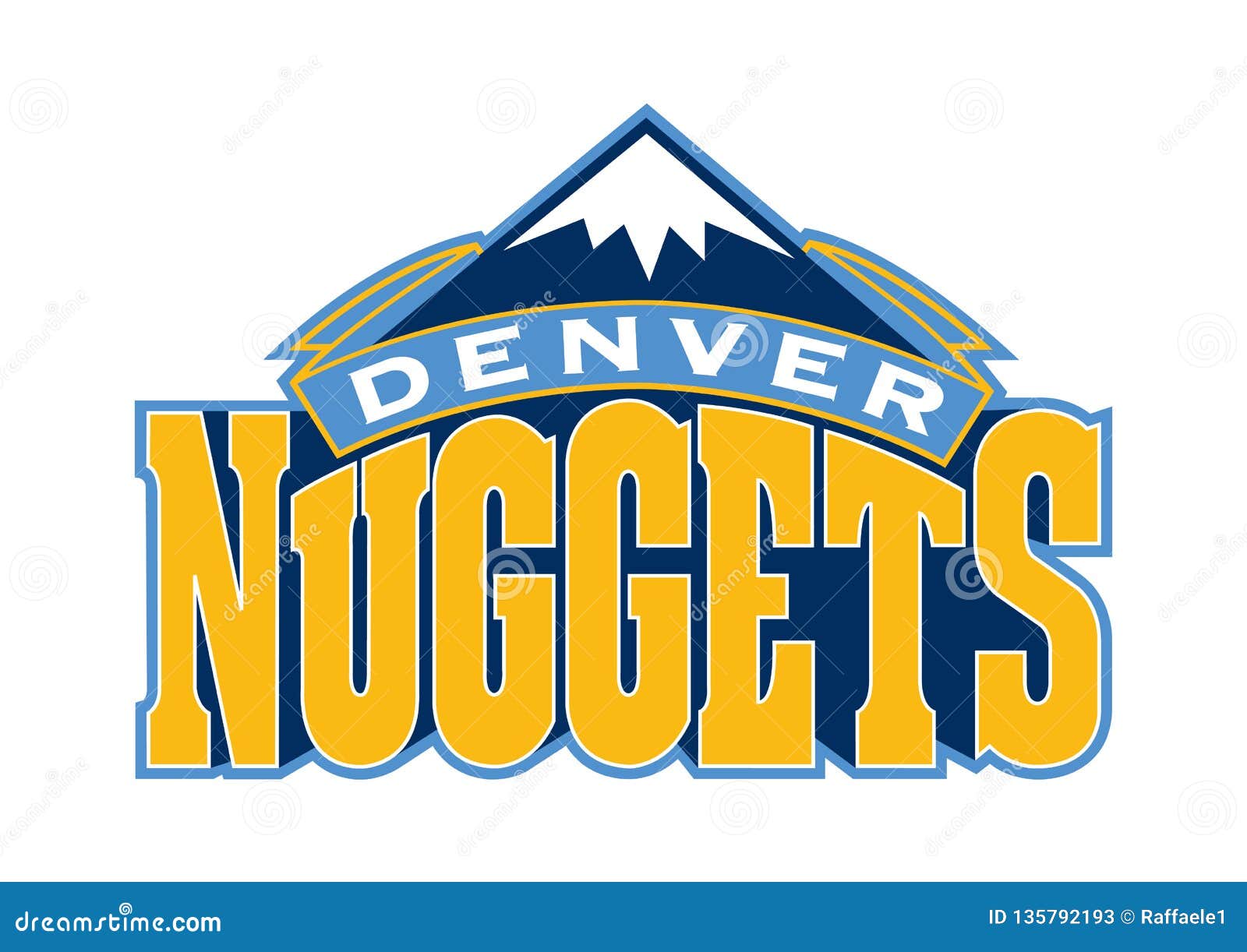 Denver Nuggets Logo Editorial Illustrative On White Background ...