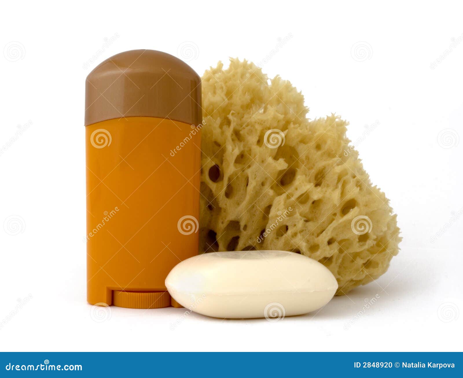 Deodorant, sponge and soap stock photo. Image of sponge 2848920