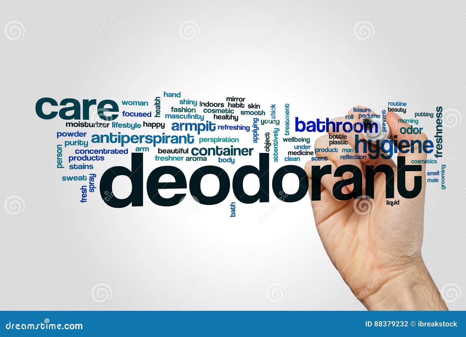 Deodorant Word Cloud Concept Stock Photo Image of health, body 88379232