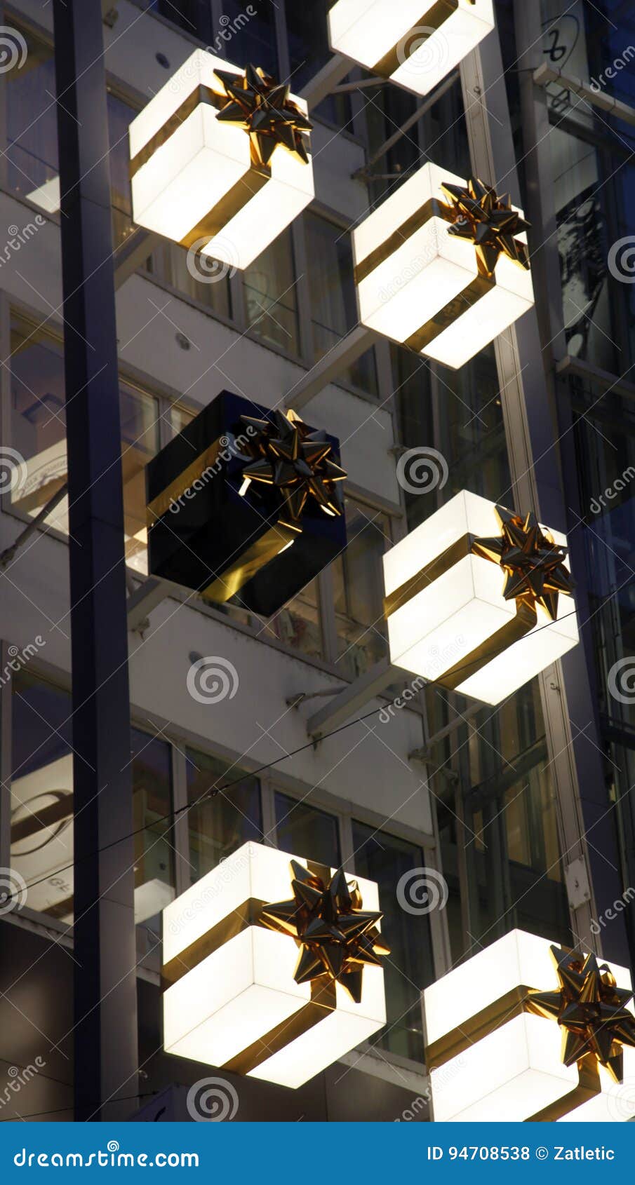 A Department Store Christmas Lights in Vienna Stock Photo Image of