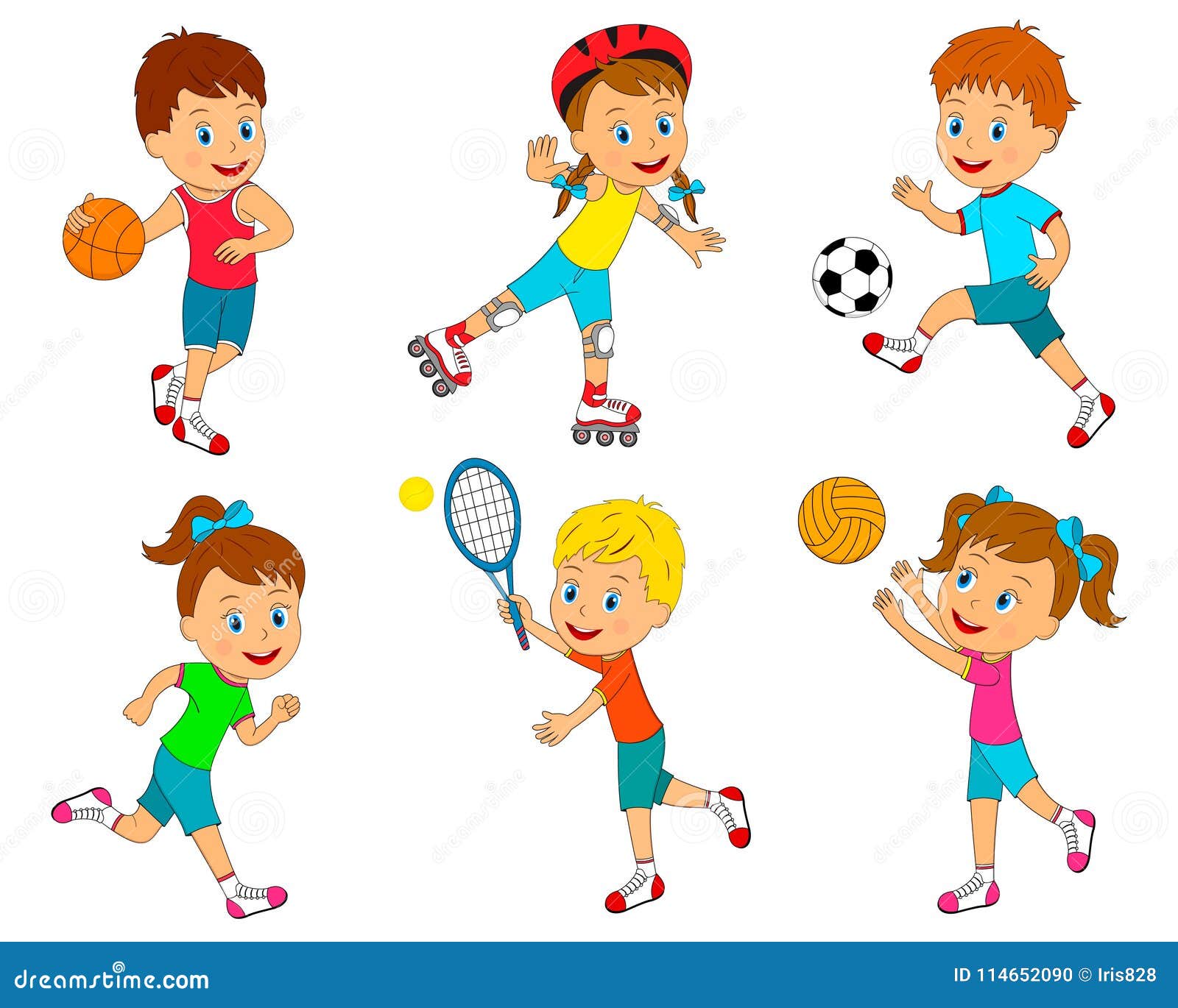 Deporte para los niños ilustración del vector. Ilustración de diversidad -  114652090