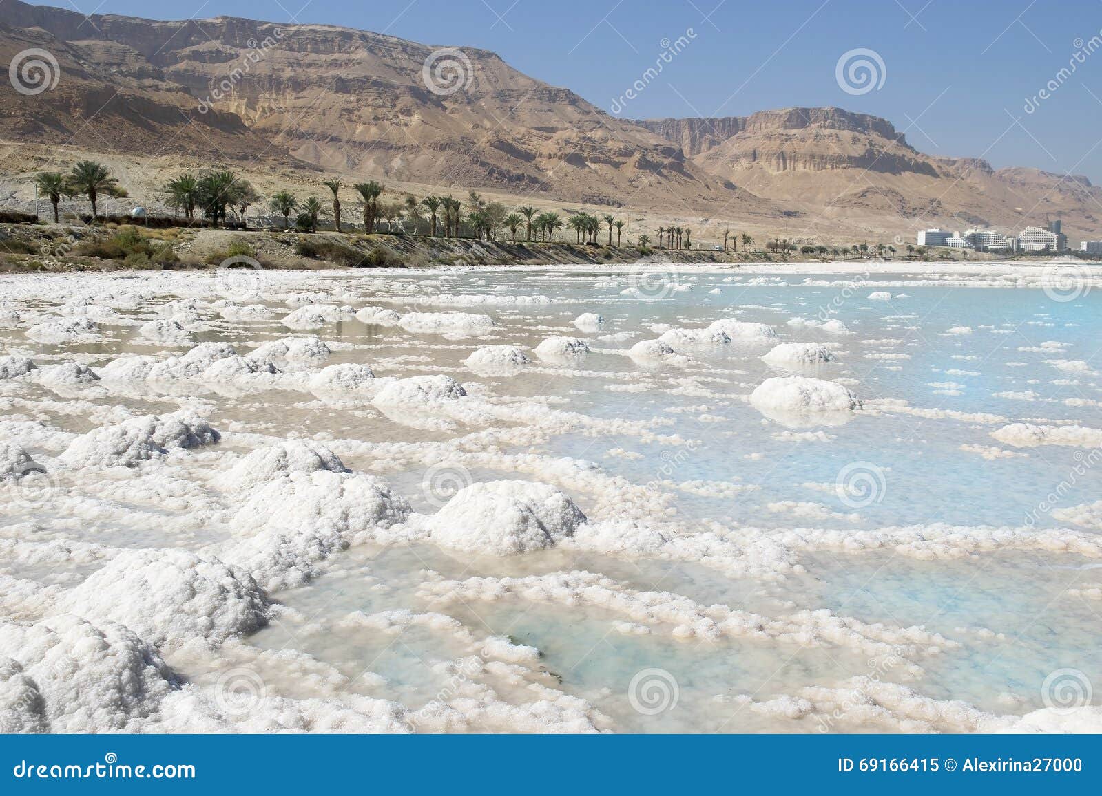 deposits of mineral salts, dead sea, israel