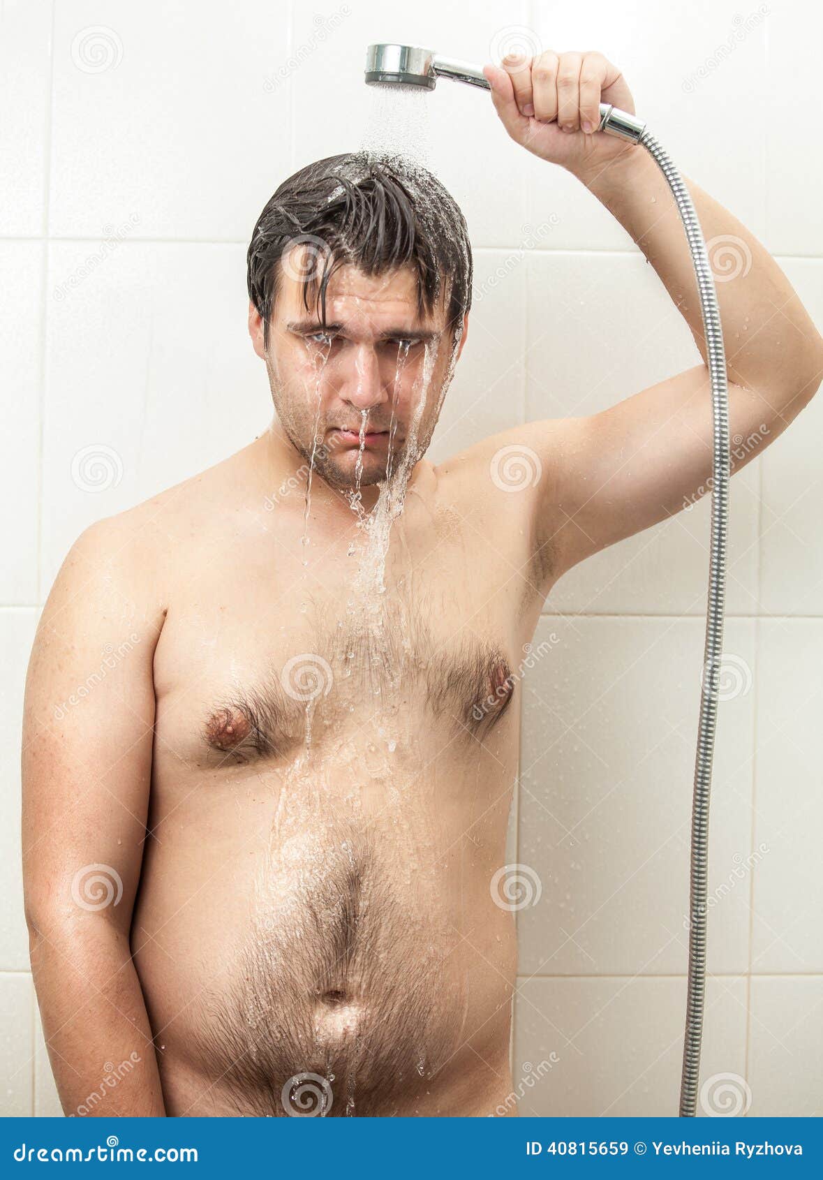 Fat Man Showering 82