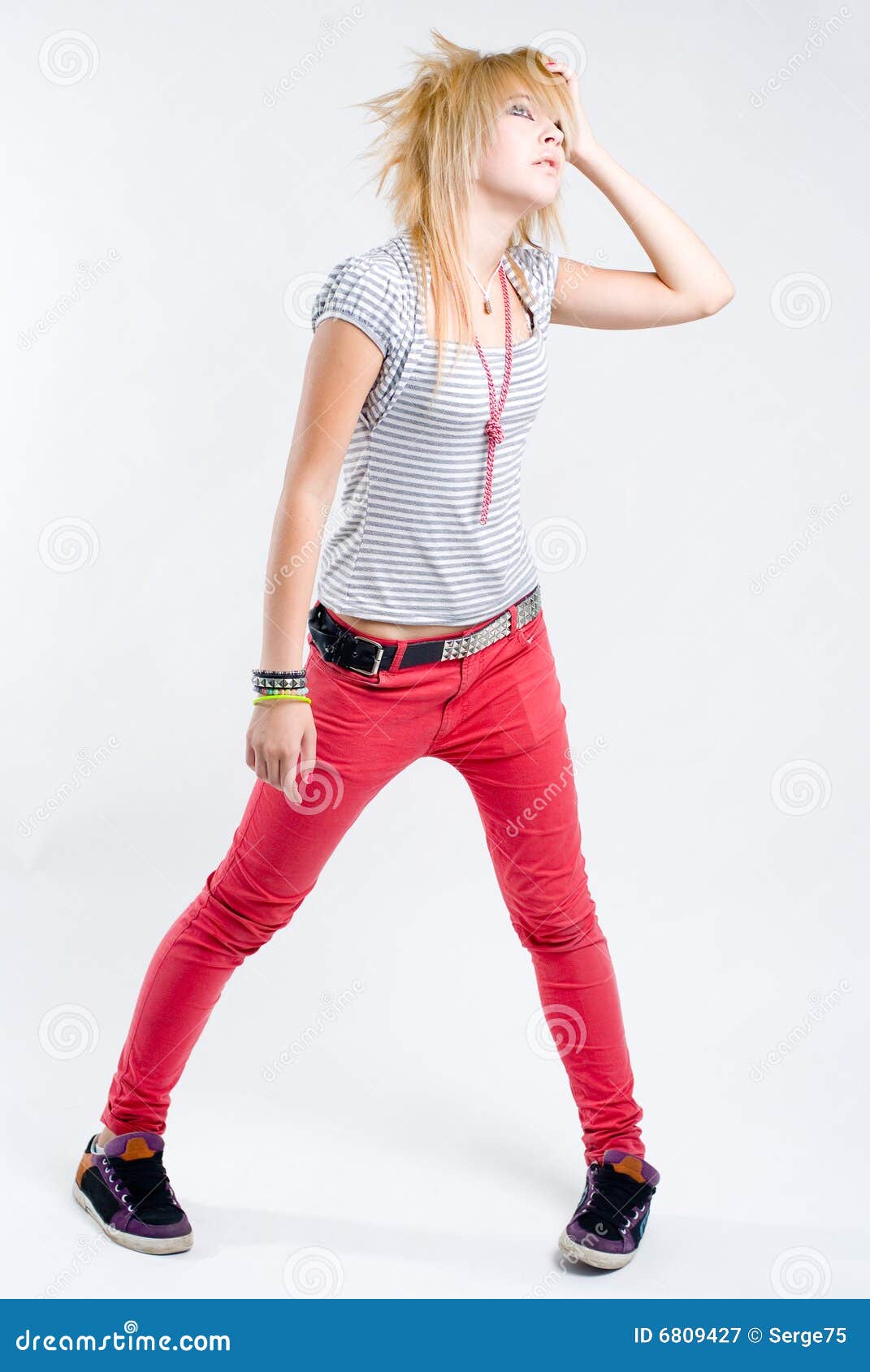 Depressed Freaky Girl Royalty Free Stock Photography 