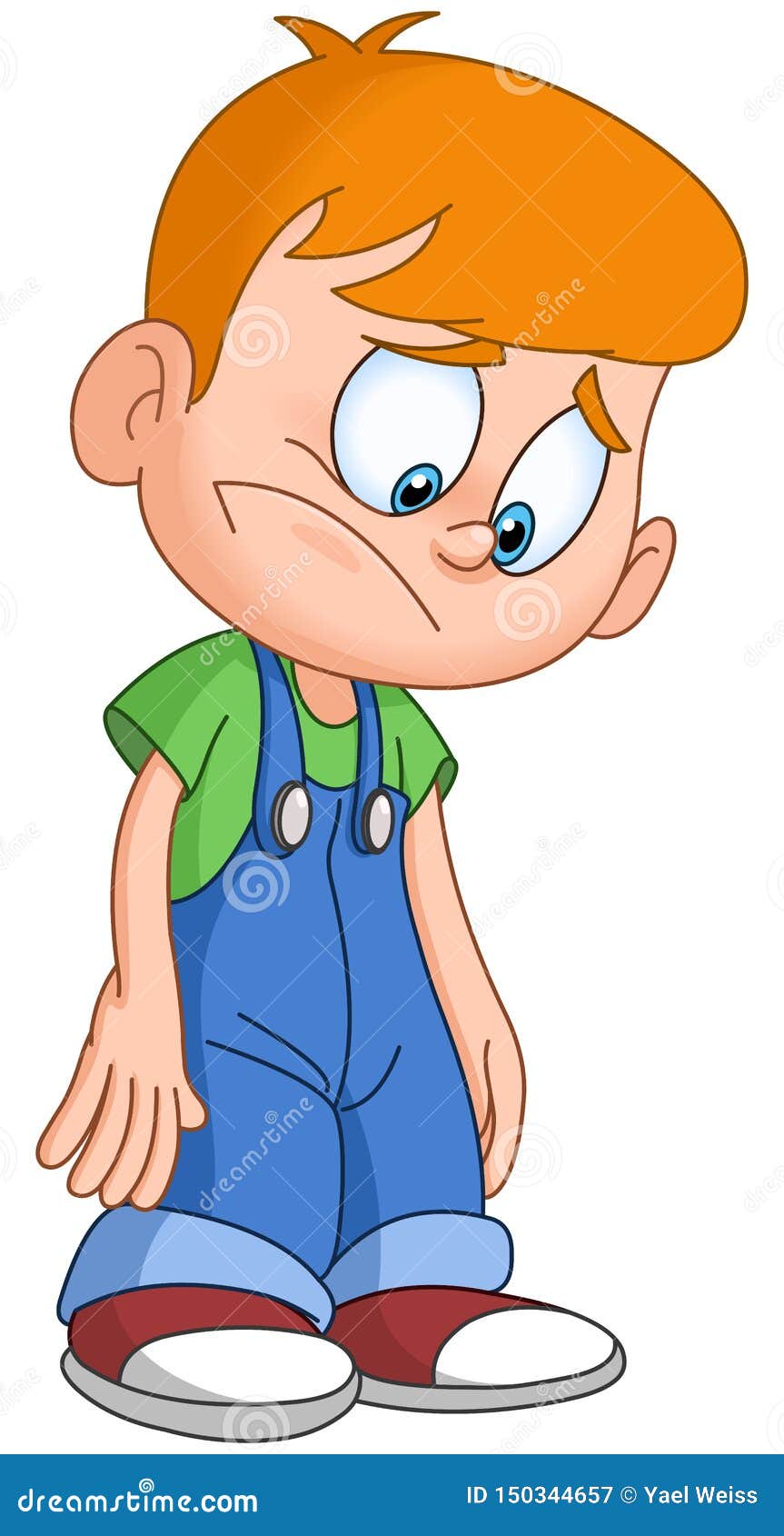 Depressed kid stock vector. Illustration of cartoon - 150344657